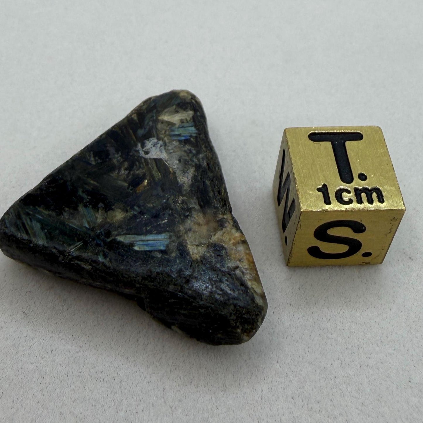 Rare Nuummite Crystal Finland, Genuine Sorcerer’s Stone, Iridescent Stone, 8.12g