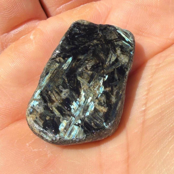 Rare Nuummite Crystal Finland, Genuine Sorcerer’s Stone, Iridescent Stone, 13.73g