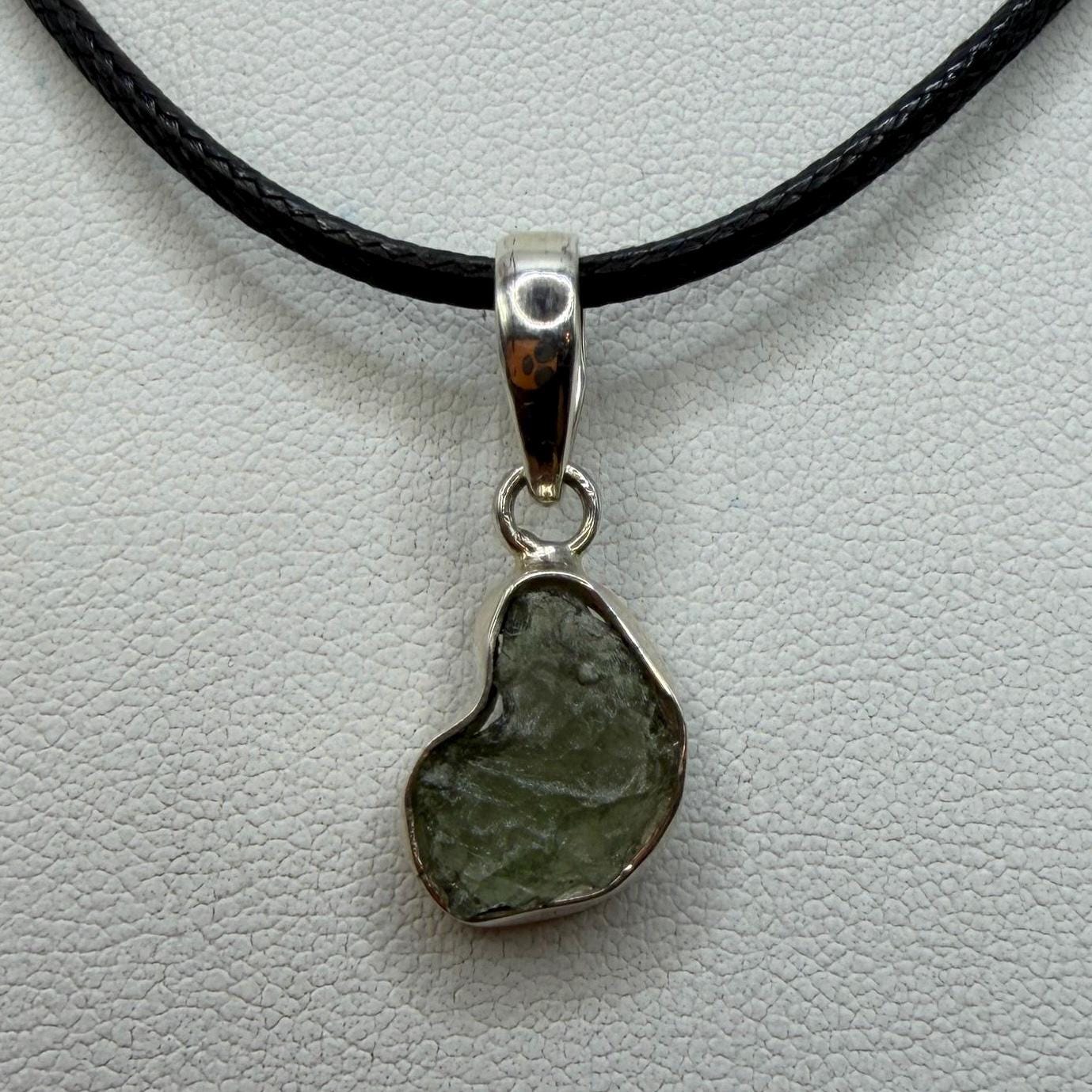 Authentic Moldavite Tektite Pendant: Czech Republic, Reiki Energy, 1.32 gram