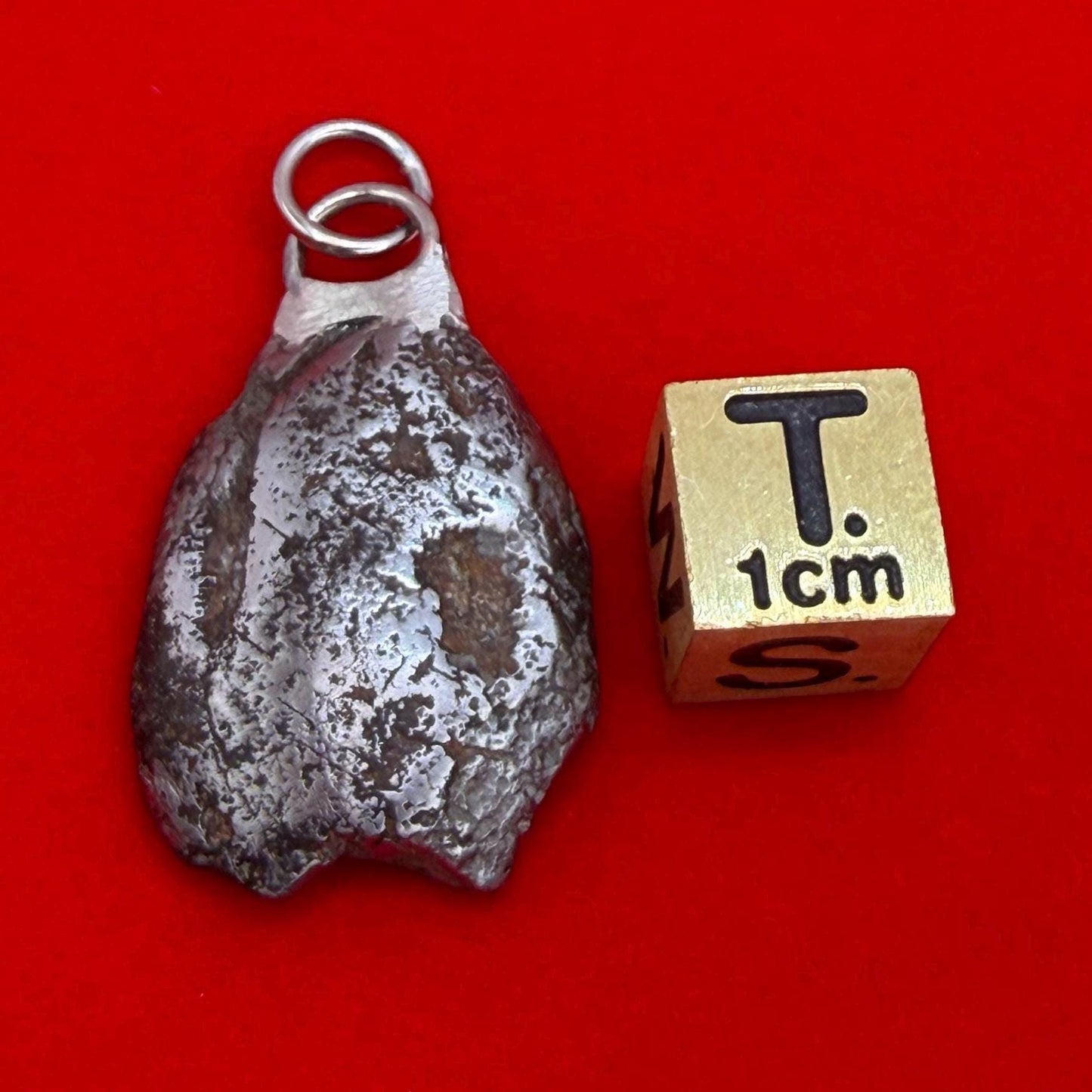 Sikhote-Alin Iron Meteorite Pendant: Astronomy Space Gift, 10.18g