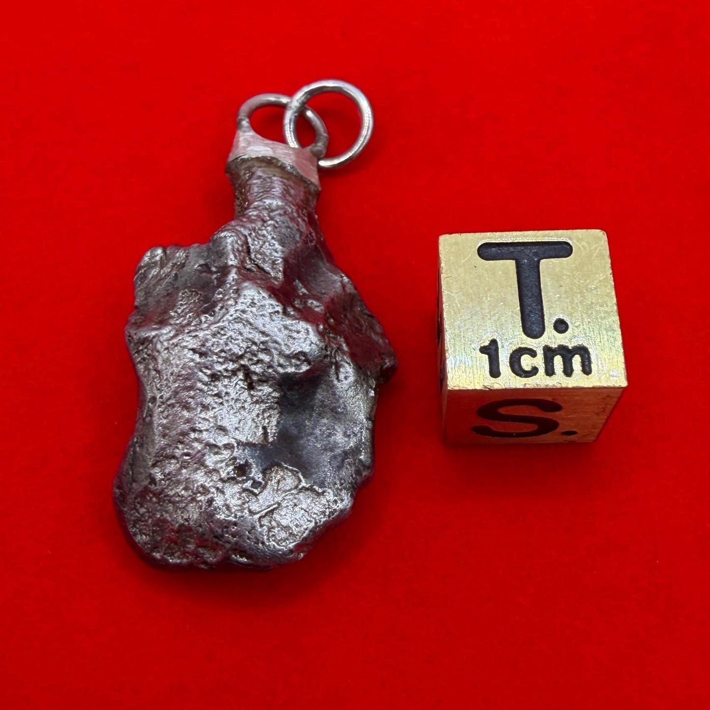 Sikhote-Alin Iron Meteorite Pendant: Astronomy Space Gift, 10.16g