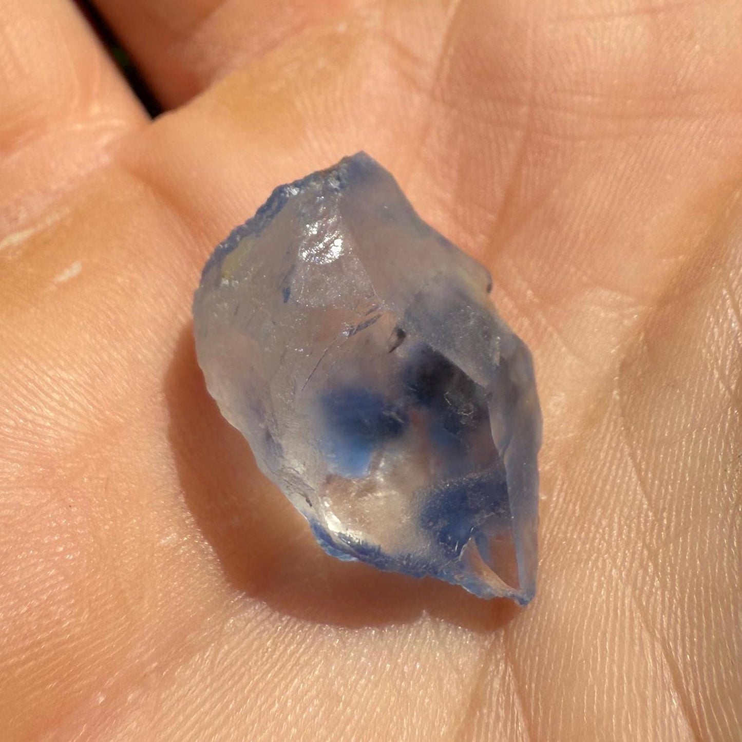 Rare Blue Dumortierite Crystal: Brazilian Gemstone for Reiki and Meditation, 4.43g/22.15ct