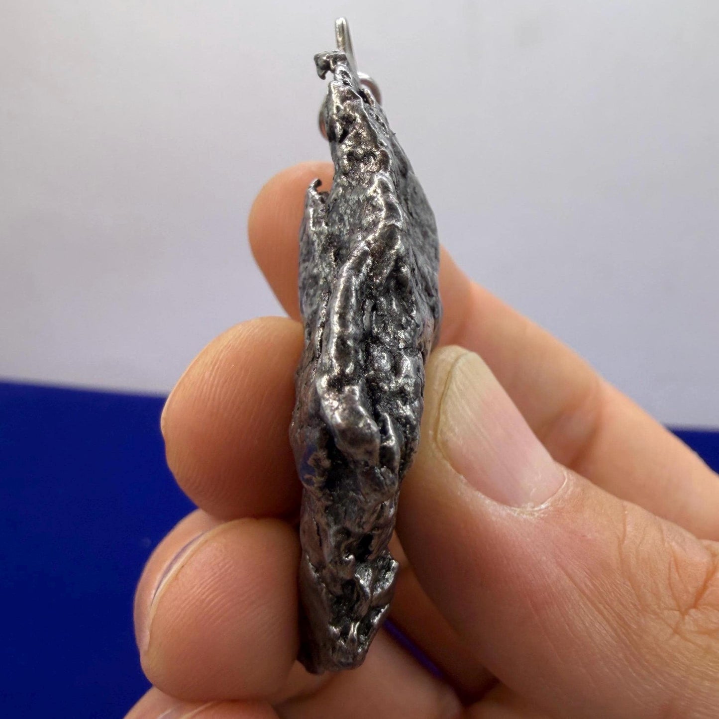 Campo del Cielo Meteorite Pendant: Authentic Iron Meteorite Jewelry, 52.71g