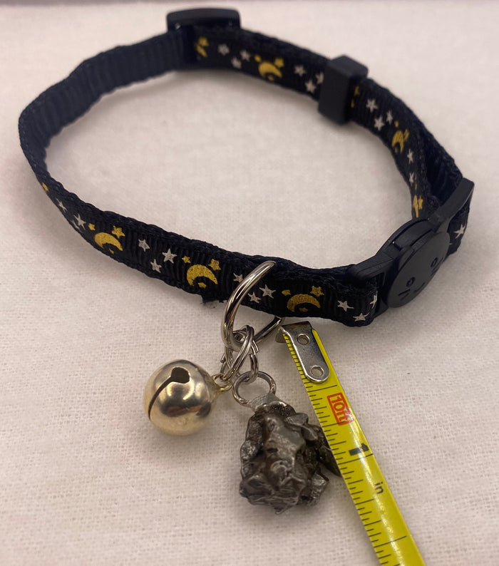 Meteorite Cat Collar: Moon & Stars, Campo del Cielo Meteorite, Unique Astronomy Gift