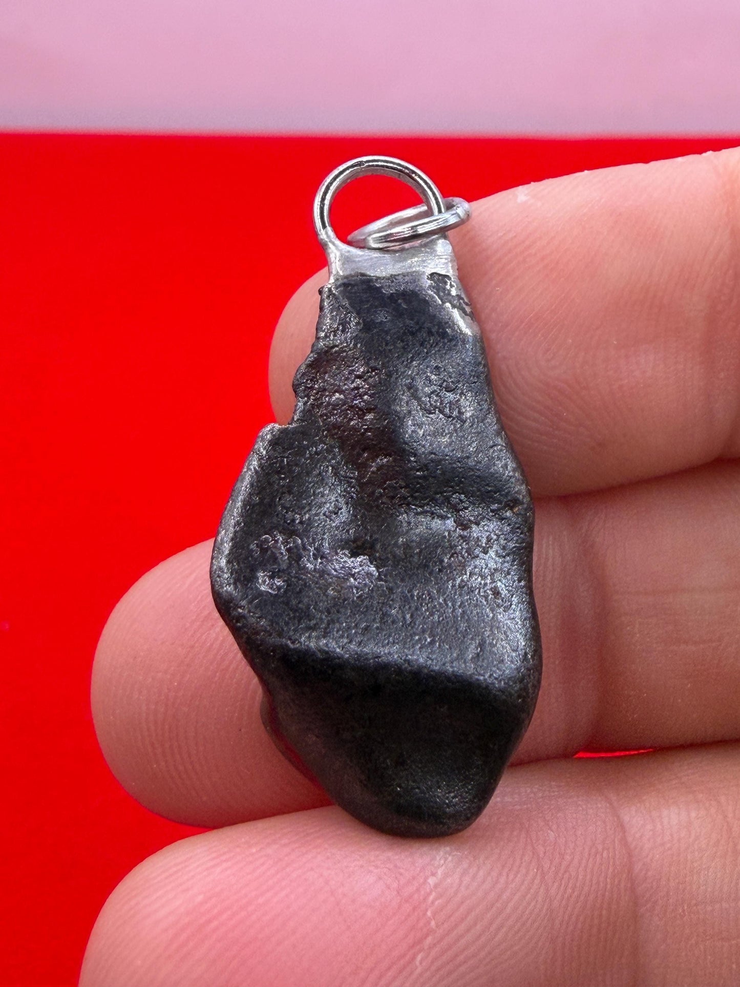 Sikhote-Alin Iron Meteorite Pendant: Astronomy Space Gift, 7.78g