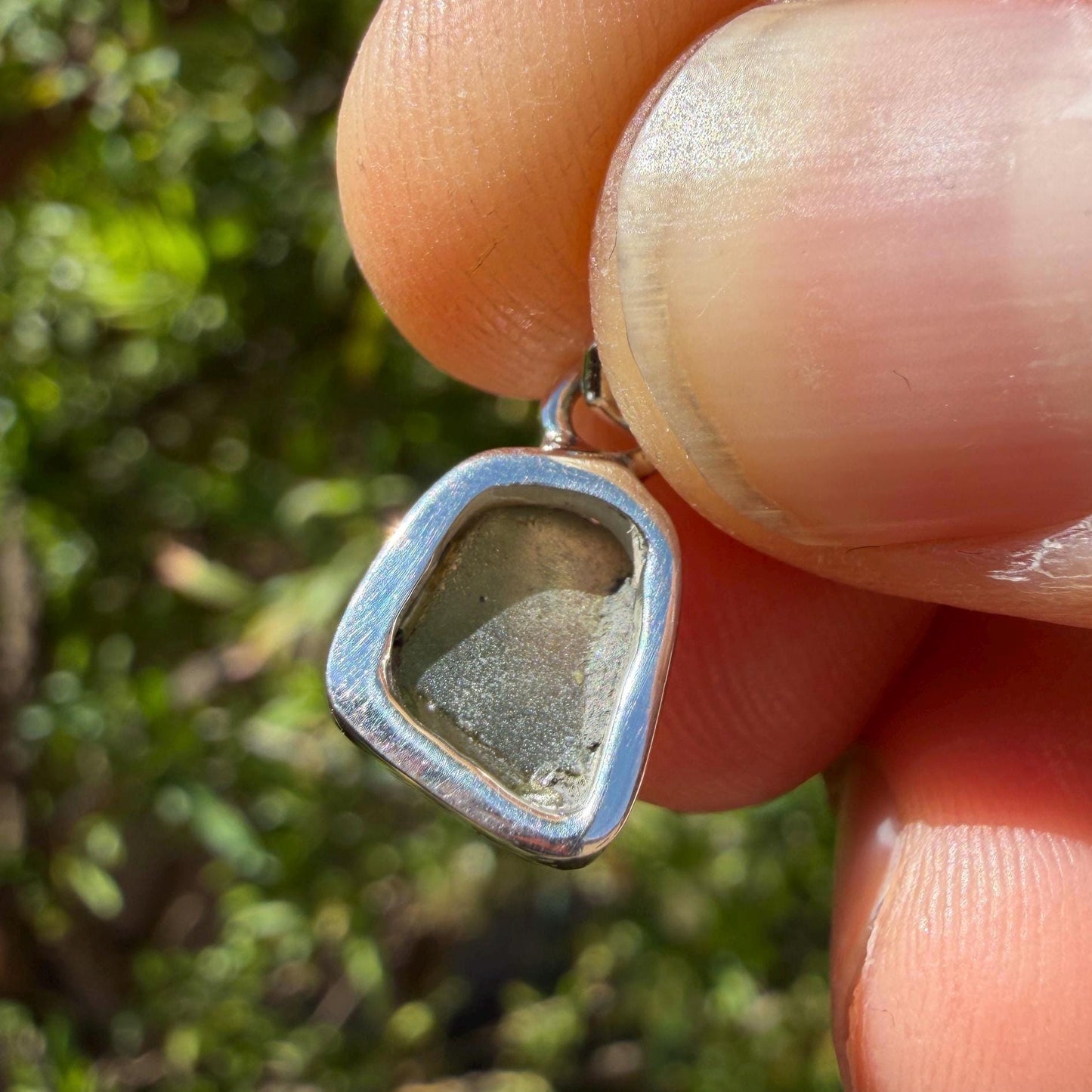 Authentic Moldavite Tektite Pendant: Czech Republic, Reiki Energy, 1.55 gram