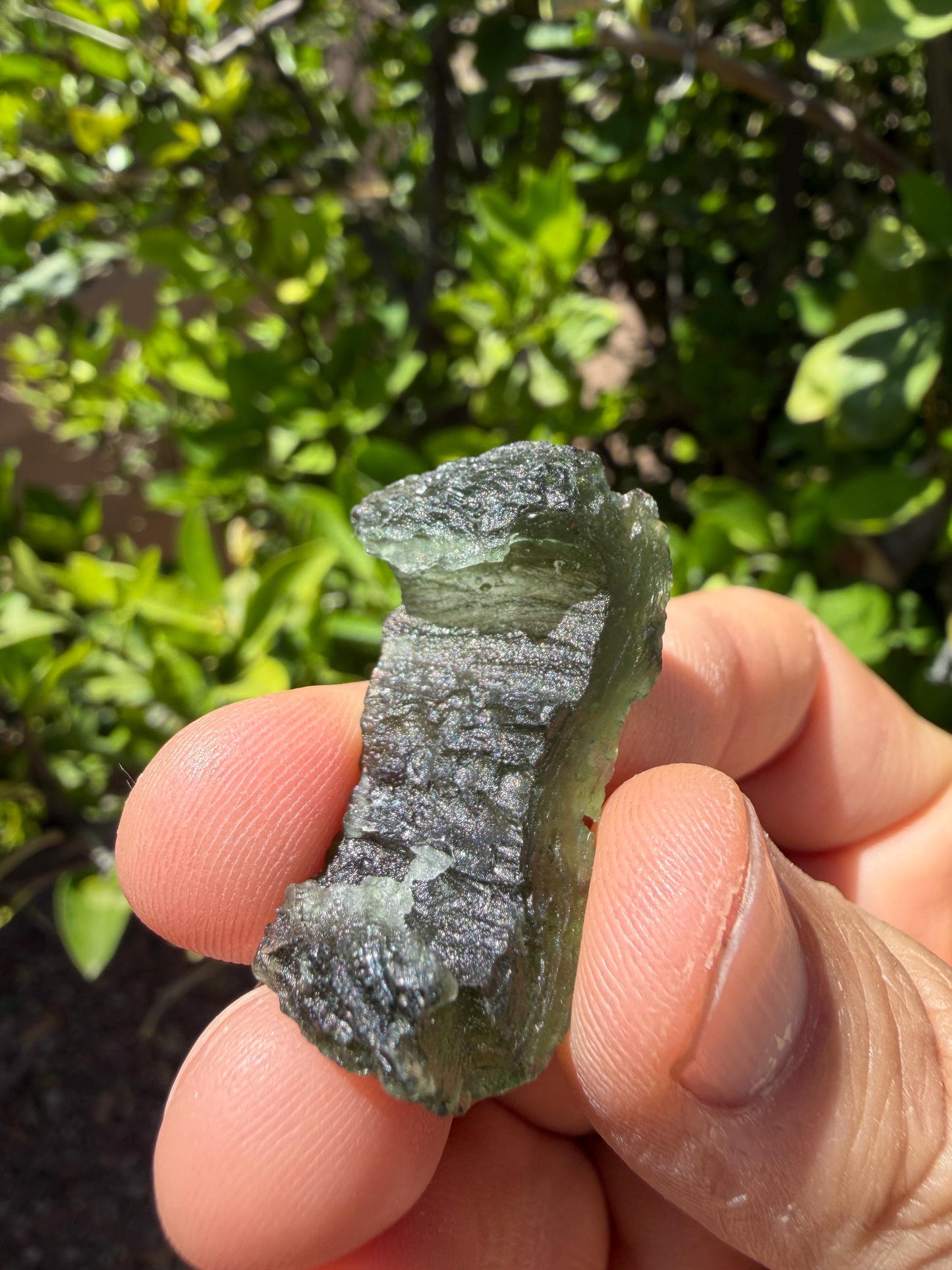 Authentic Moldavite Tektite Specimen, Reiki Healing Crystal, 7.04g/35.2ct