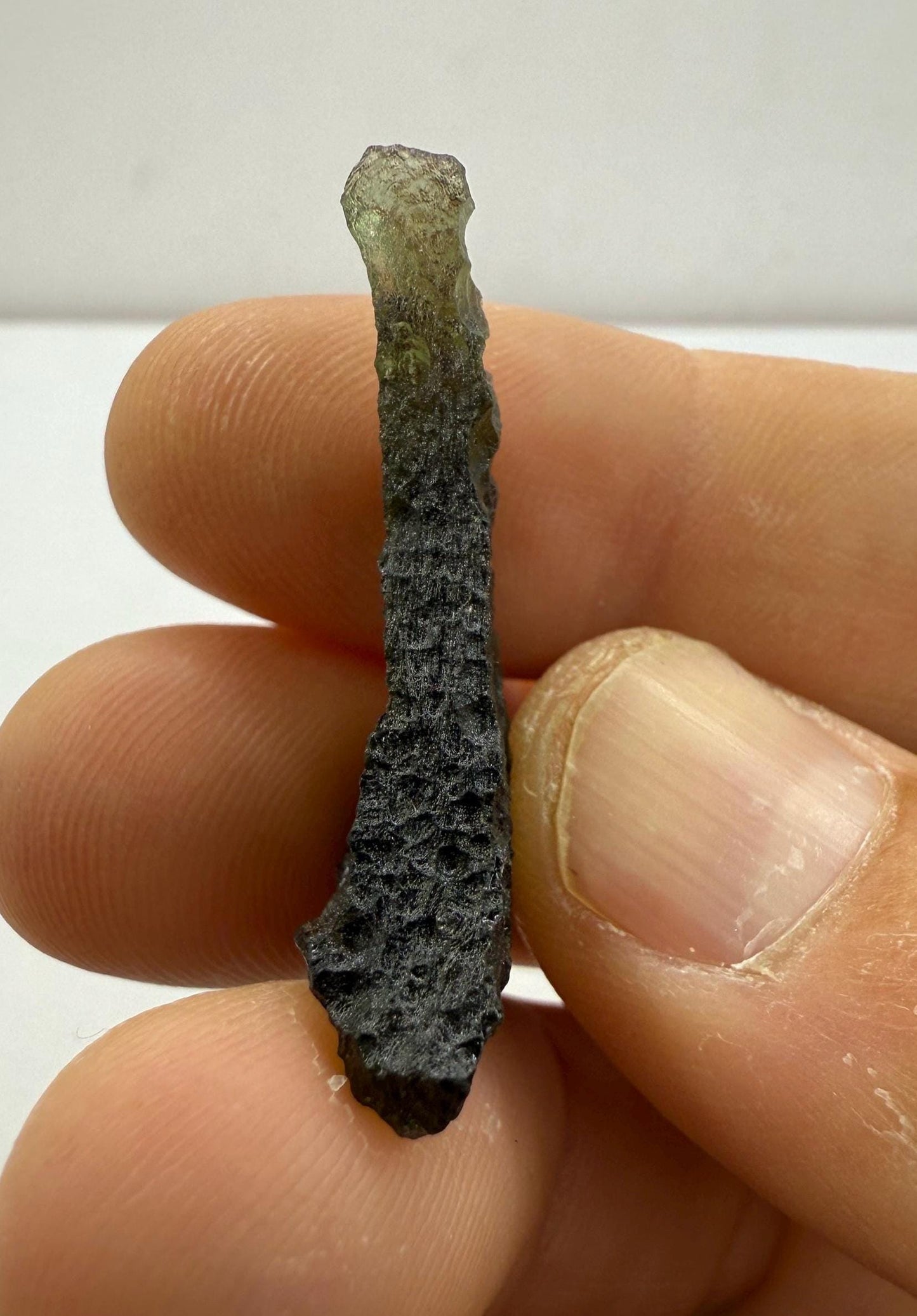 Moldavite Tektite Specimen: Authentic Reiki Crystal, 3.51g/17.55ct