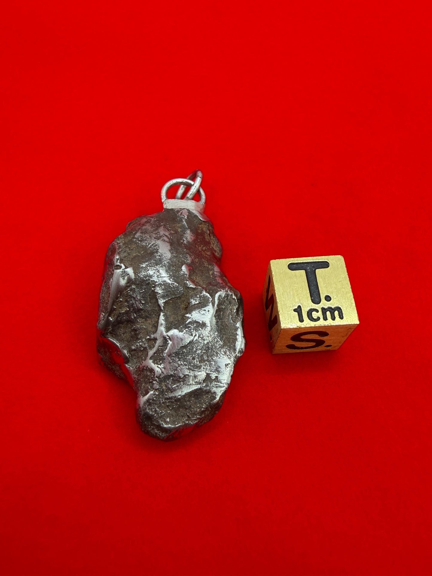 Gebel Kamil Iron Meteorite Pendant, 23.46 grams, Egypt, Authentic Meteorite