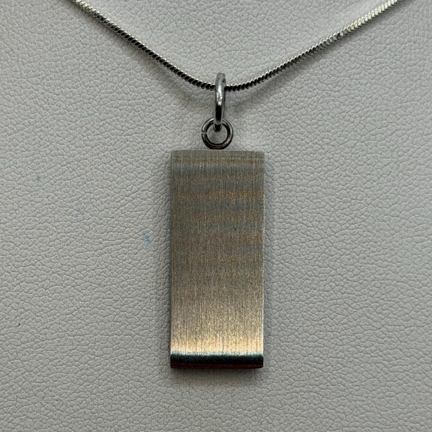 Aletai Meteorite Pendant, Widmanstätten Pattern, Etched Meteorite Necklace, 3.80g