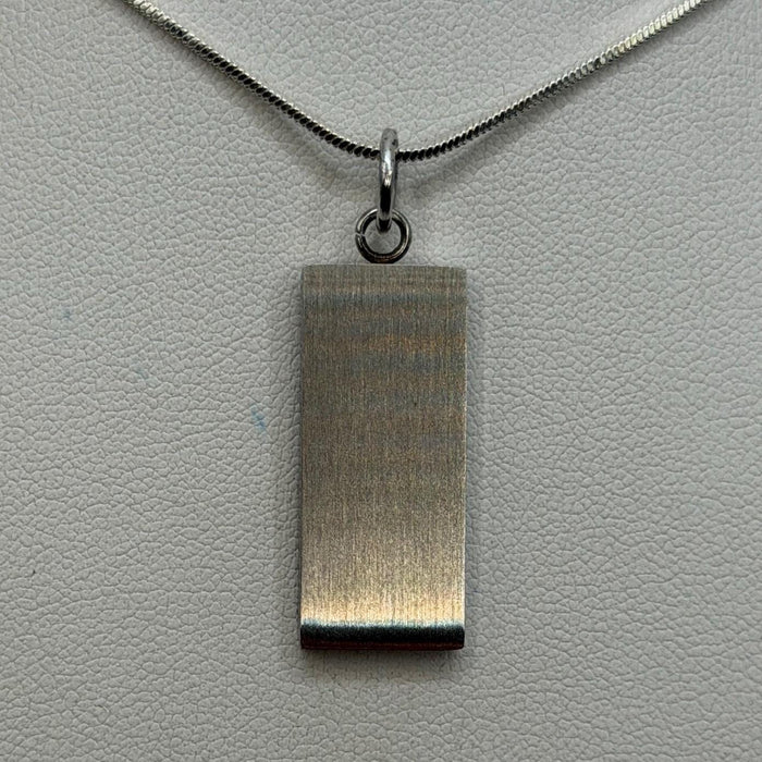 Aletai Meteorite Pendant, Widmanstätten Pattern, Etched Meteorite Necklace, 3.80g
