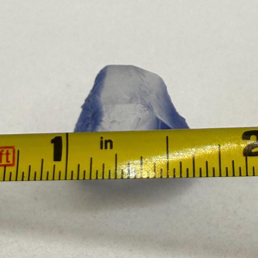 Rare Blue Dumortierite Crystal: Brazilian Gemstone for Collectors, 4.37g/21.9ct
