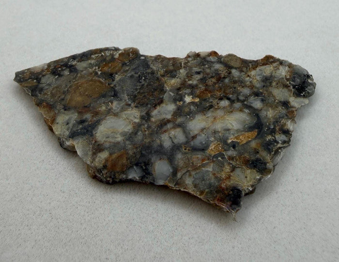 NWA 18045 Lunar Meteorite Slice, Newly Classified, Translucent, Authentic Moon Rock, Melt Breccia, 6.36 grams