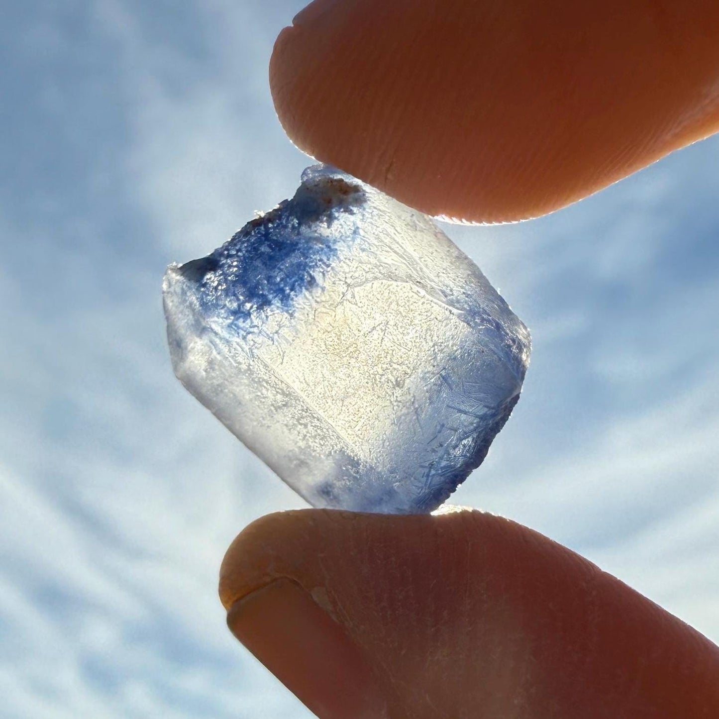 Rare Blue Dumortierite Crystal: Brazilian Gemstone for Collectors, 4.37g/21.9ct