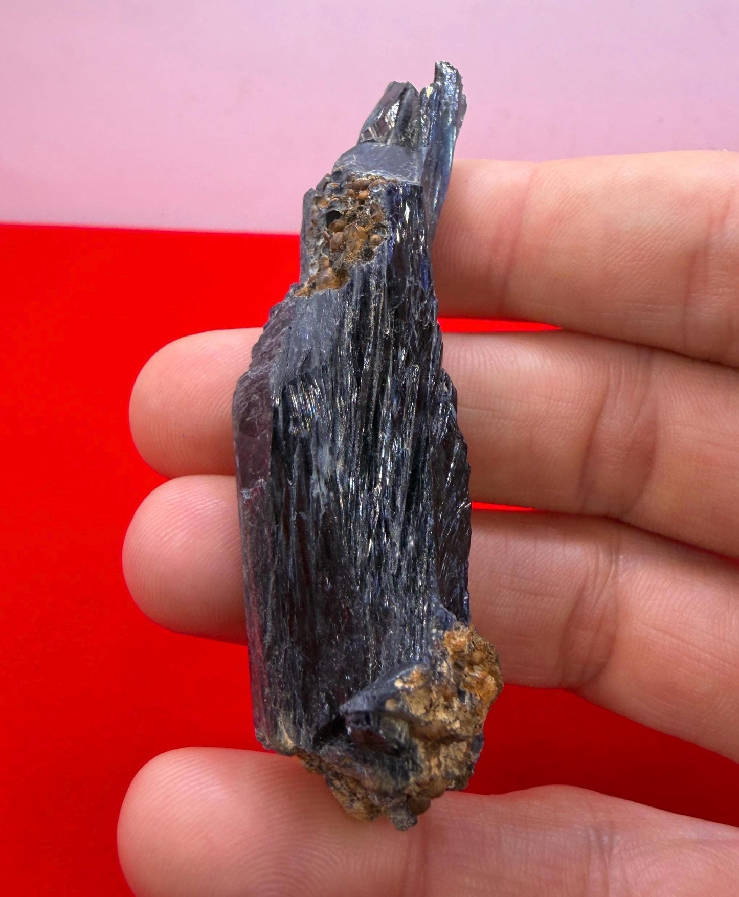 Rare Brazilian Vivianite Crystal: Reiki Energy Stone, Collector's Gem, 20.52/102.6ct