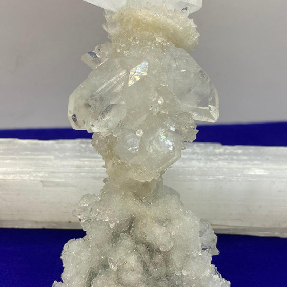 Apophyllite Stalactite Crystal Cluster: Reiki Meditation Stone, 128 grams