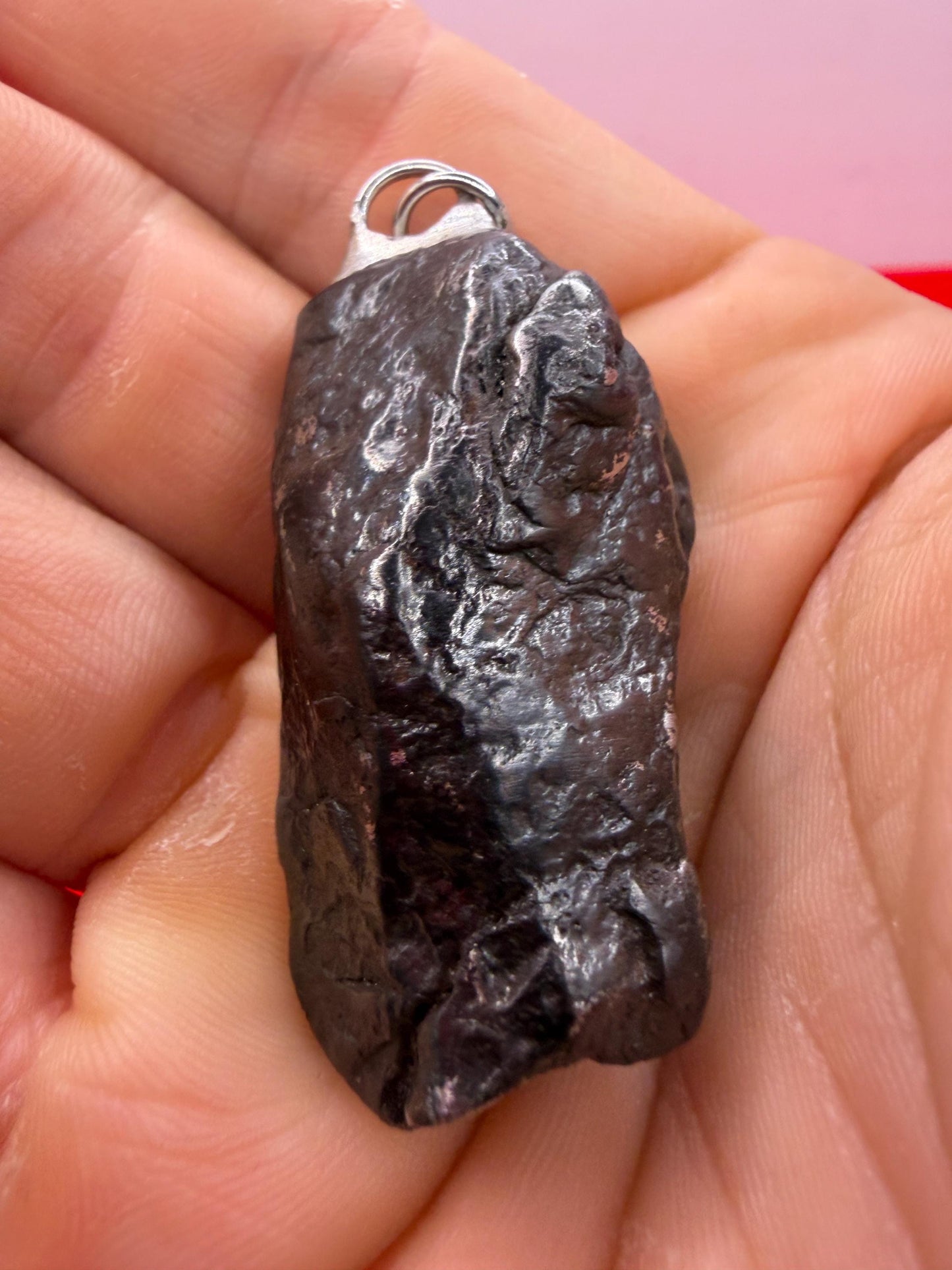 Aletai Meteorite Pendant: Celestial Space Jewelry, Space Gift, 41.32g