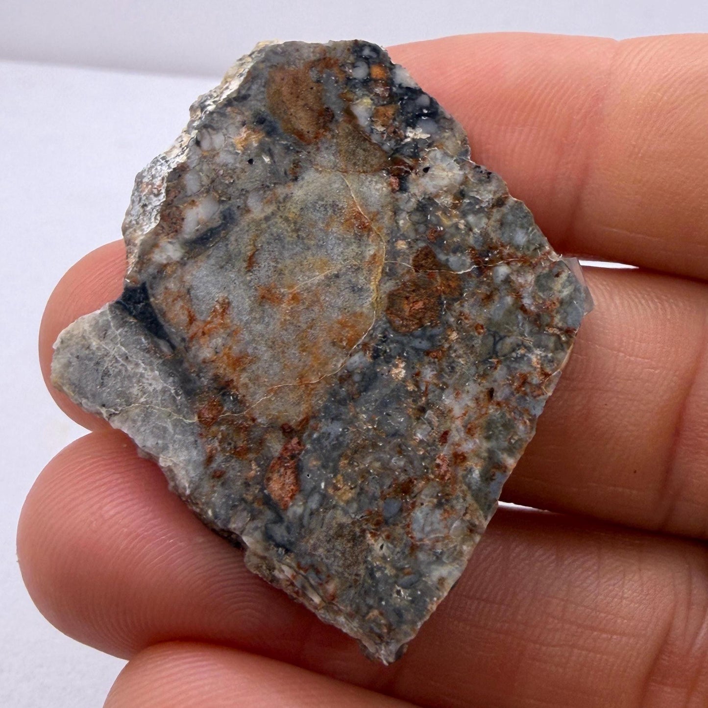 NWA 18045 Lunar Meteorite Slice, Authentic Moon Rock, Melt Breccia, 6.90 grams