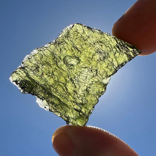 Authentic Moldavite Tektite Specimen: Spiritual Talisman, 8.56 grams