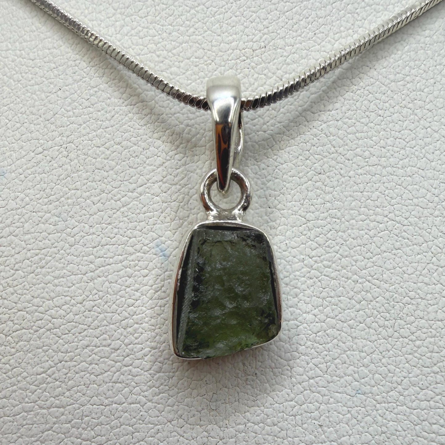 Authentic Moldavite Tektite Pendant: Czech Republic, Reiki Energy, 1.55 gram