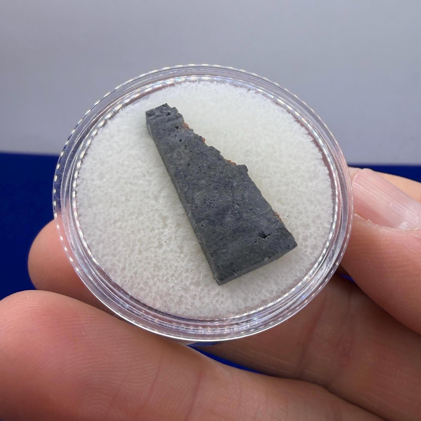 NWA 16315 Lunar Melt Breccia Meteorite Slice, Authentic Moon Rock, Mauritania, 1.26g