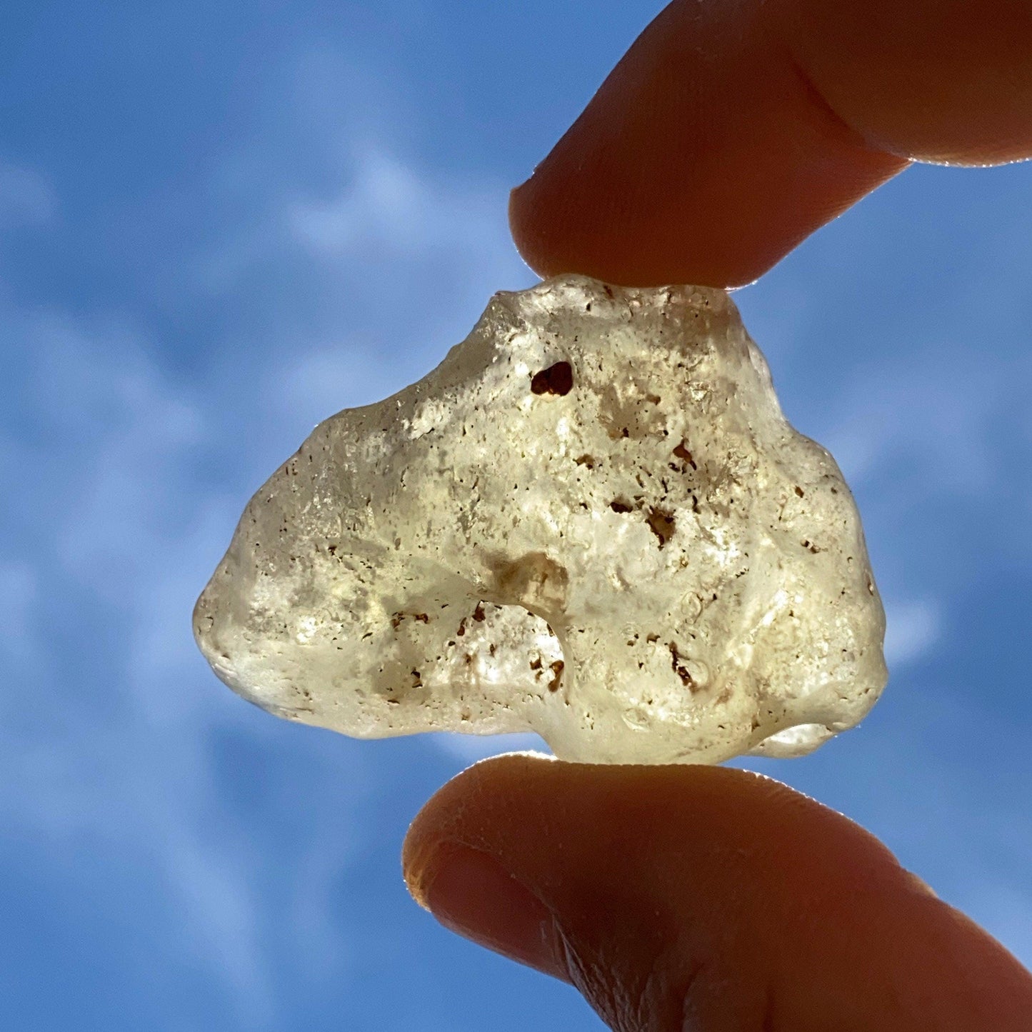 Rare Libyan Desert Glass: Golden Tektite Talisman, 22.70 grams