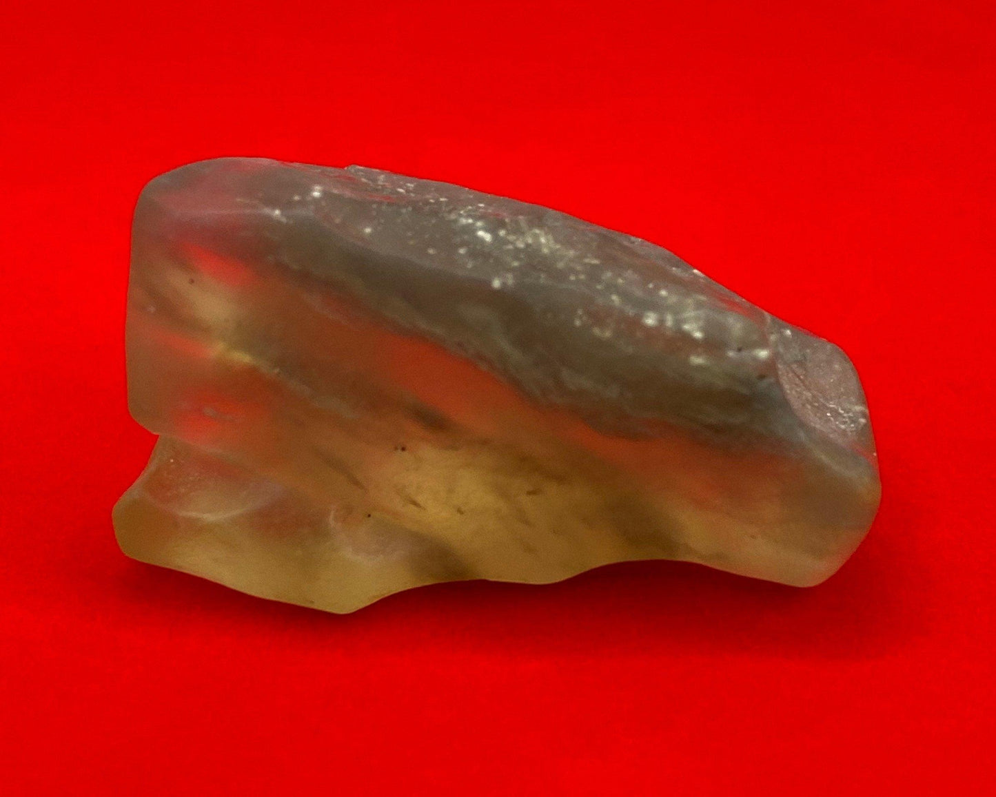 Libyan Desert Glass Tektite: Golden Green Talisman with Sand, 16.13 grams
