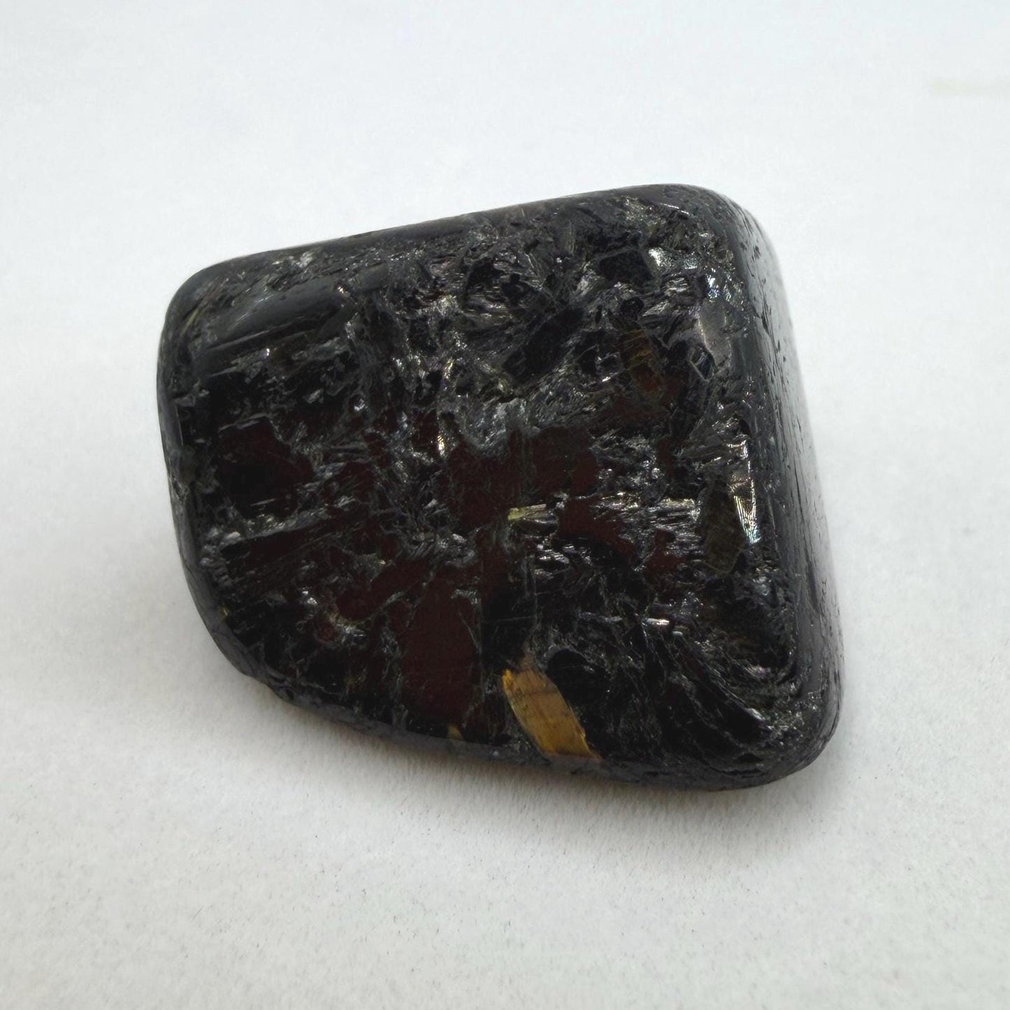 Greenland Nuummite Stone: Reiki Healing Stone, Protection Talisman, 19.63 grams
