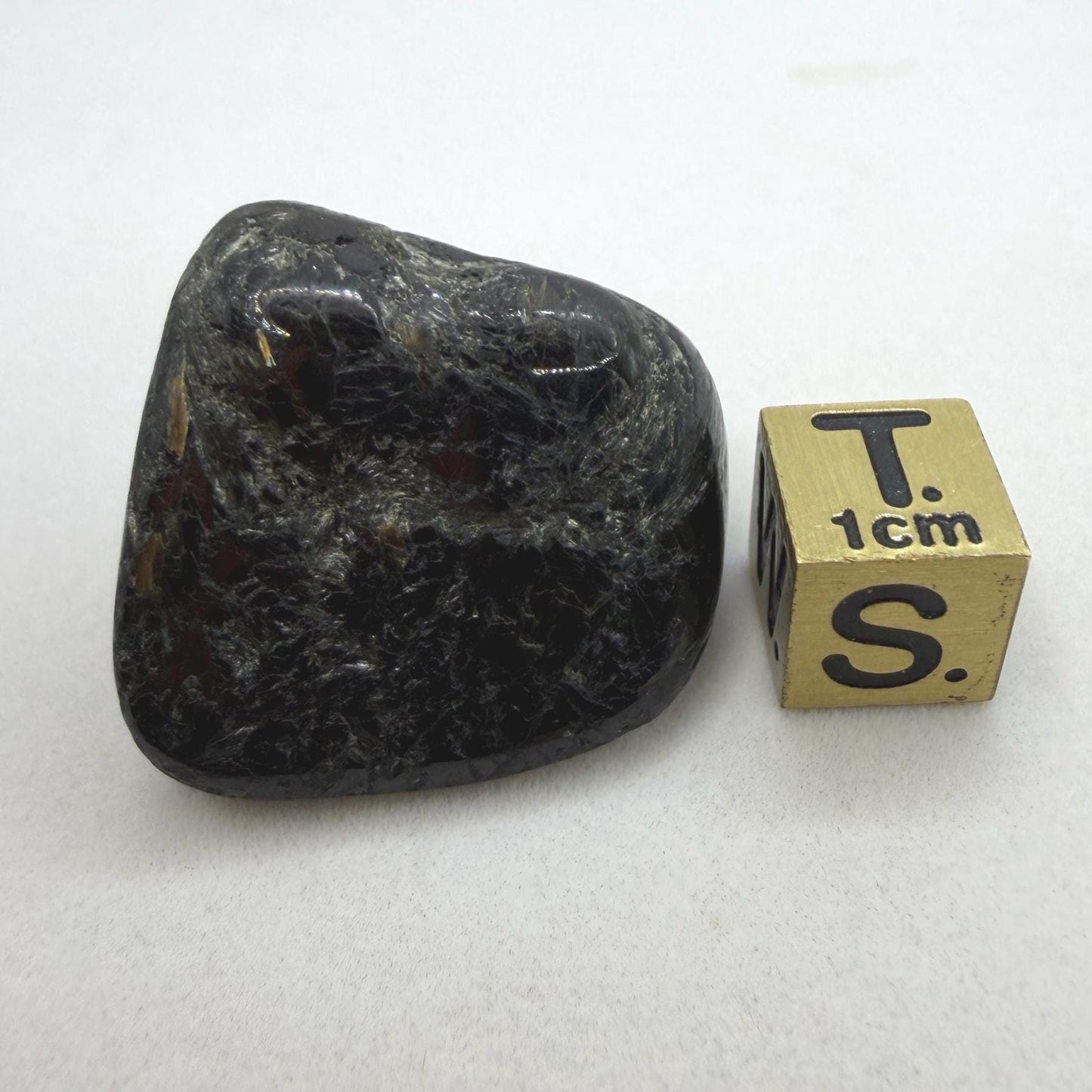 Greenland Nuummite Stone: Reiki Healing Stone, Protection Talisman, 19.63 grams