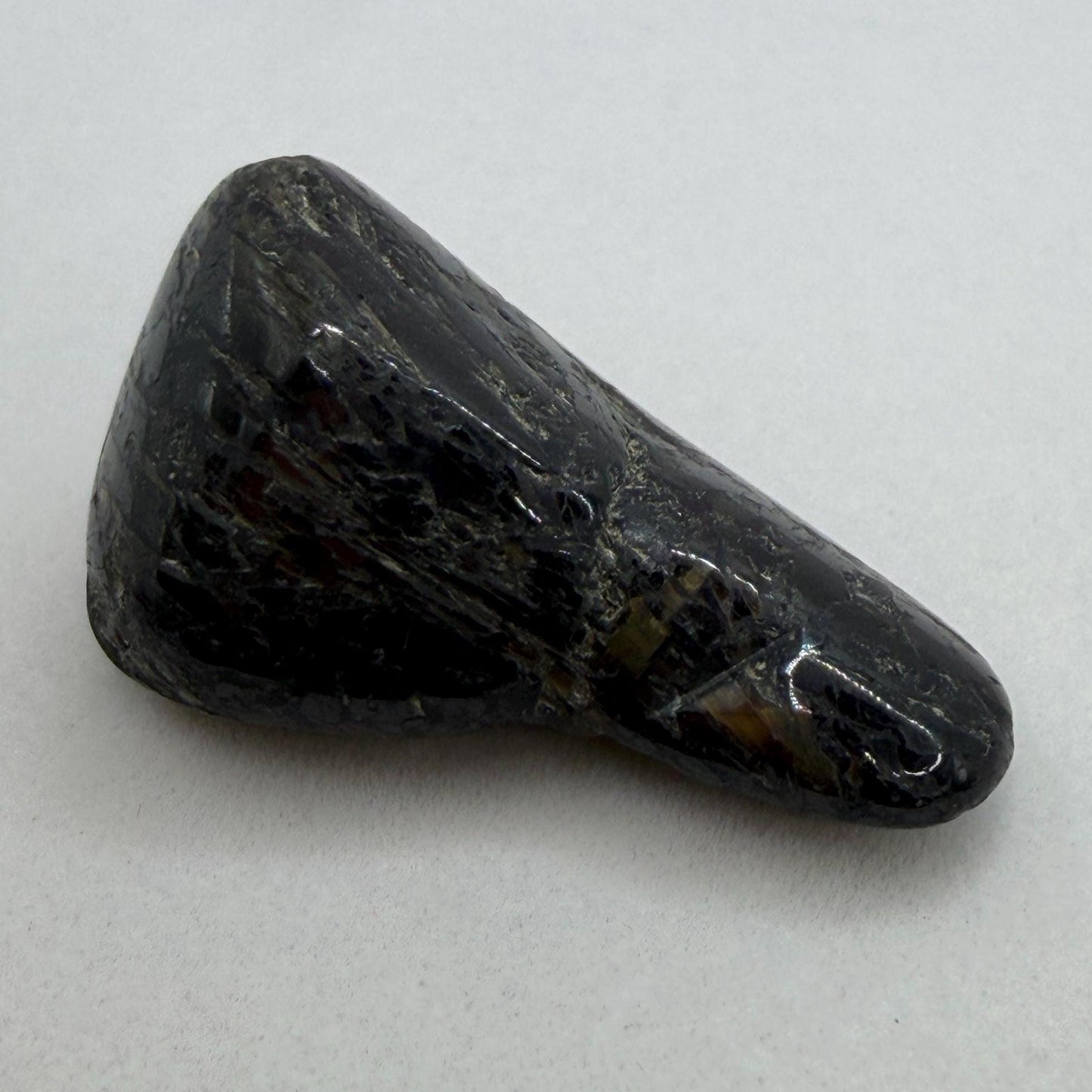 Greenland Nuummite Stone: Reiki Healing Stone, Protection Talisman, 9.17 grams
