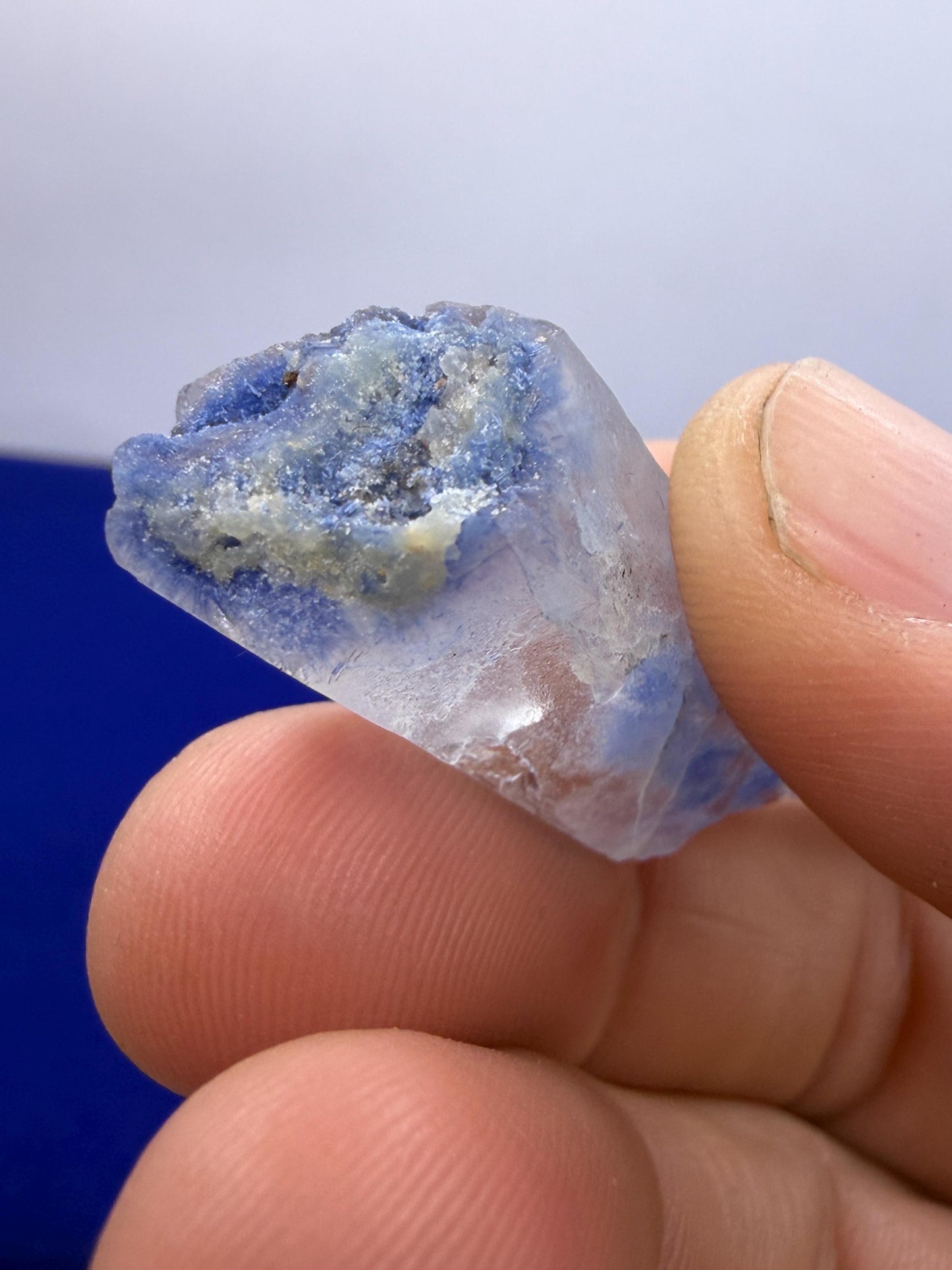 Rare Blue Dumortierite Crystal: Brazilian Gemstone for Reiki and Meditation, 8.40g/42ct