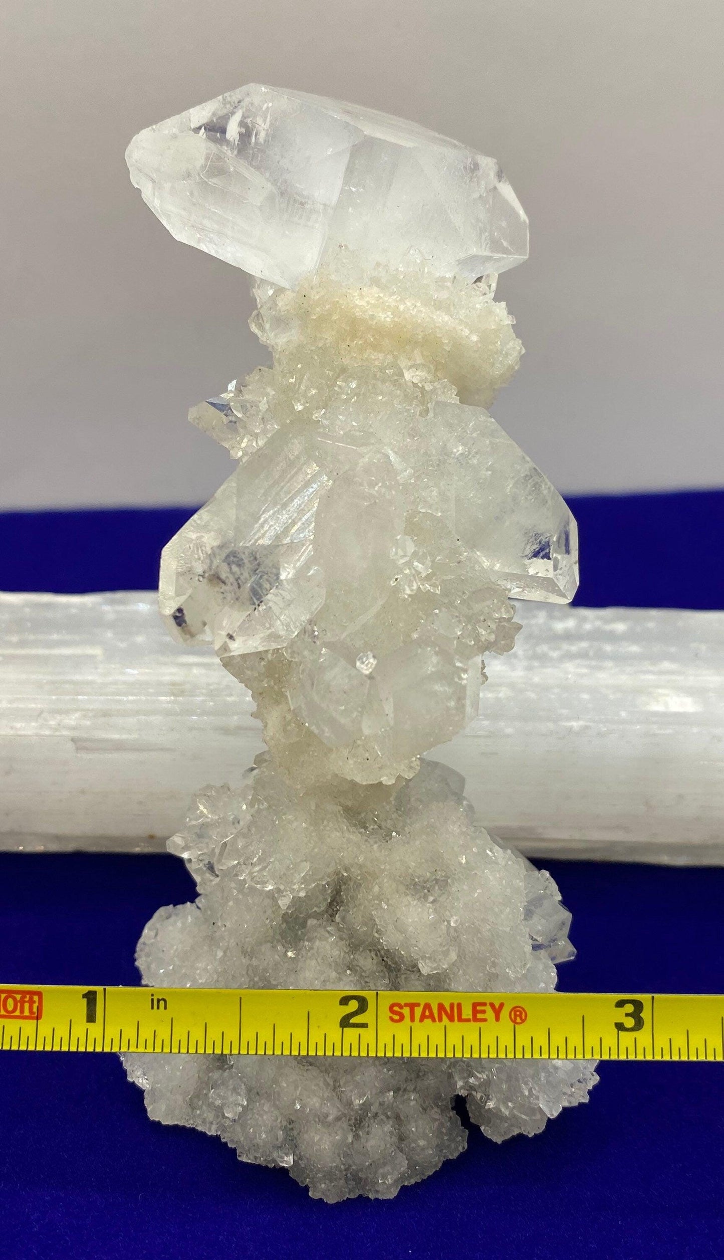 Apophyllite Stalactite Crystal Cluster: Reiki Meditation Stone, 128 grams