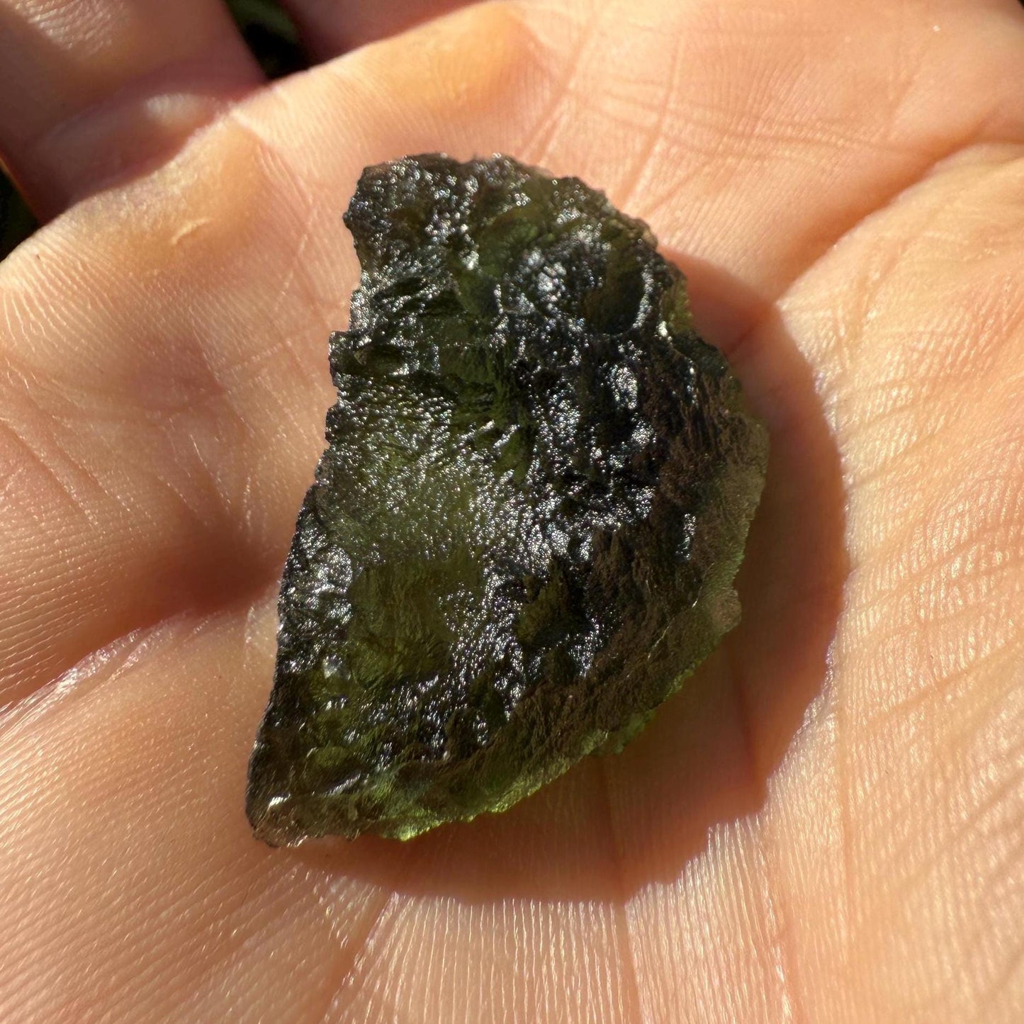 Authentic Moldavite Tektite Specimen, Czech Republic, 8.79 grams