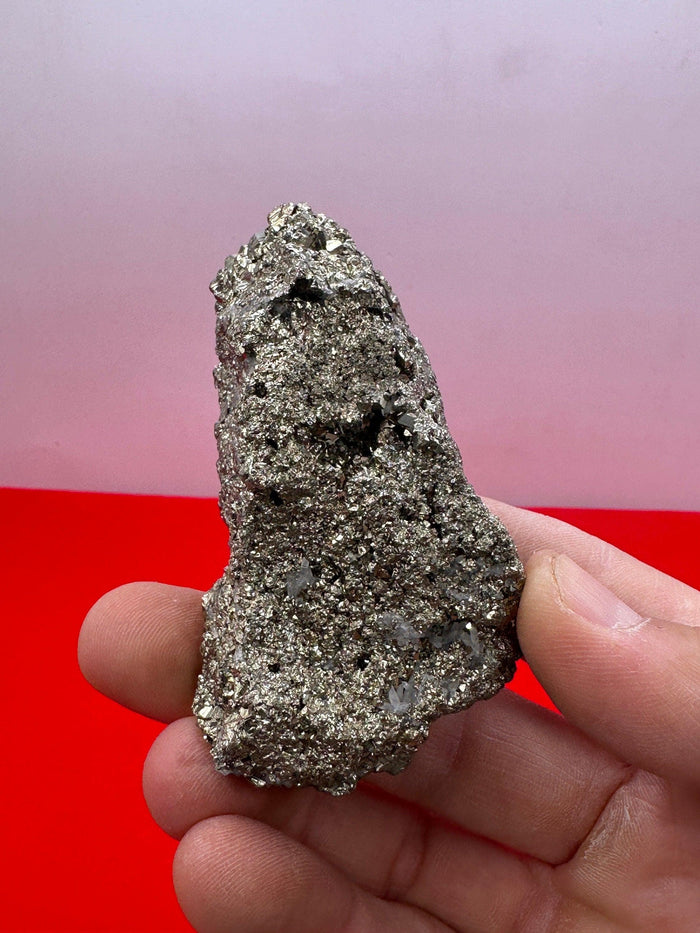 Peruvian Pyrite Specimen: Rare Triangular Formation, Fools Gold, 168.42g