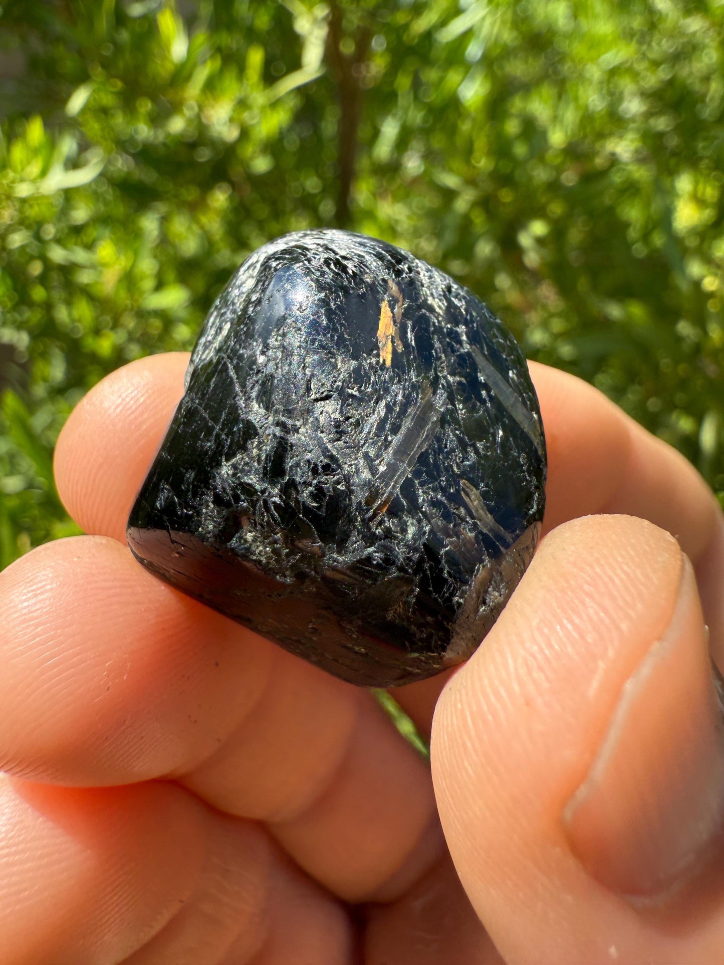 Nuummite Stone: Greenland, Socerer’s Stone, Grounding, Talisman, 16.00 grams