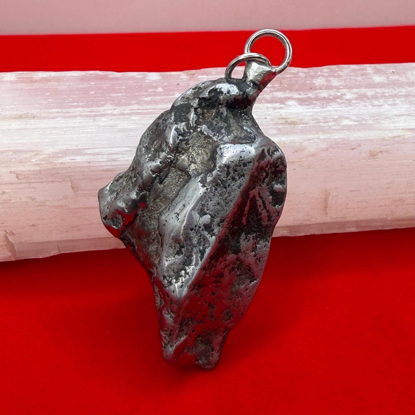 Agoudal Iron Meteorite Pendant: Handmade Astronomy Space Gift, Cosmic Pendant, 42.38 grams