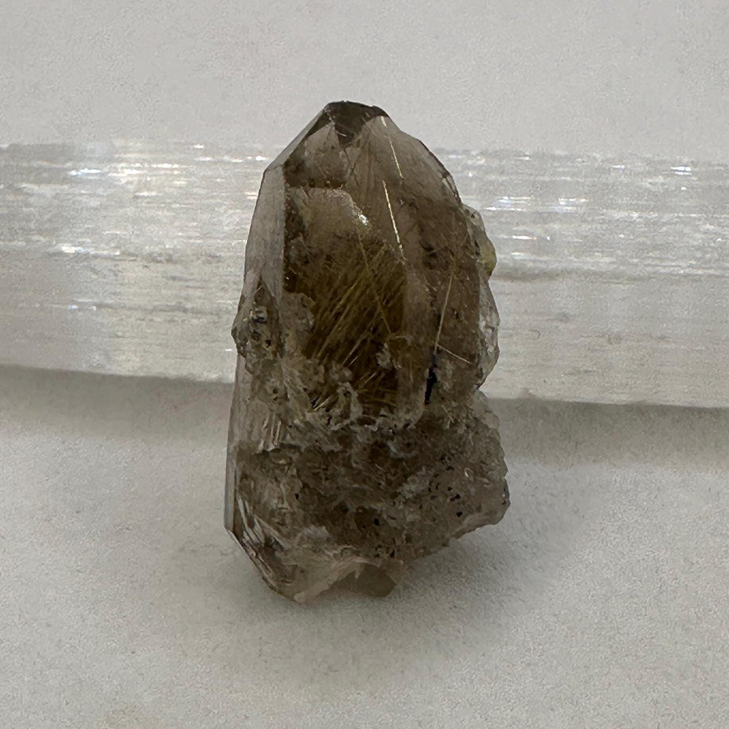 Twin Golden Rutilated Quartz Crystal: Brazilian Fine Crystal, 5.65 grams