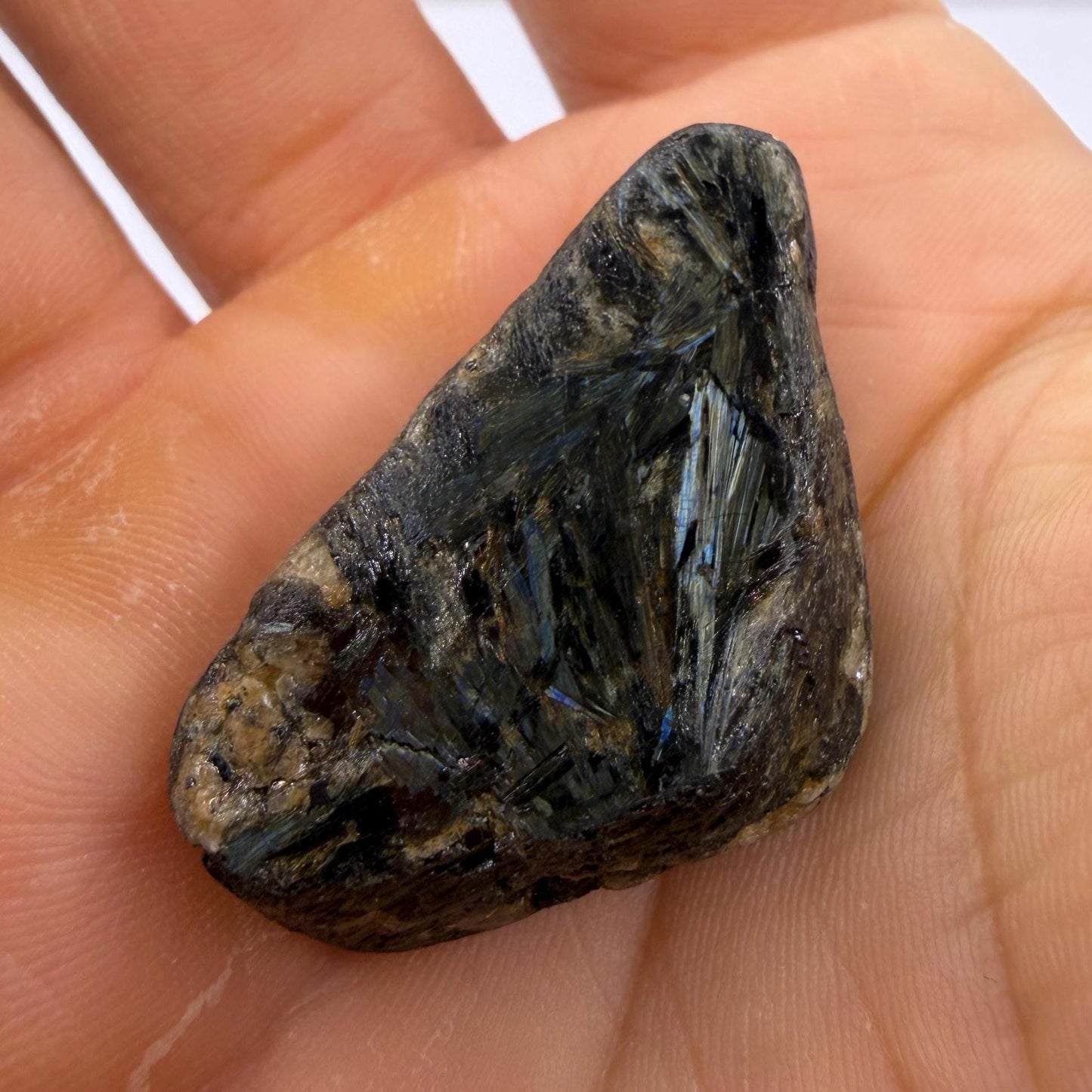 Rare Nuummite Crystal Finland, Genuine Sorcerer’s Stone, Iridescent Stone, 13.12g
