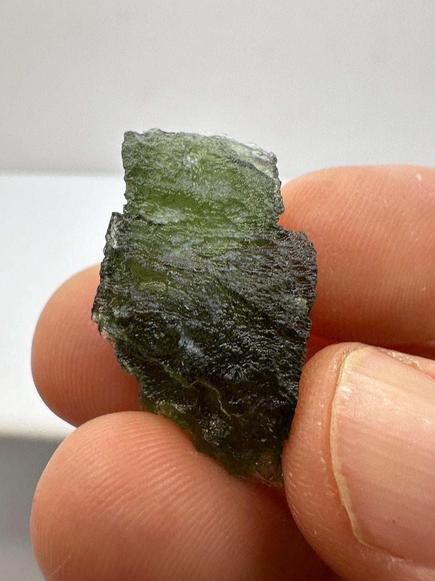 Authentic Moldavite Tektite Specimen: 4.20g/21ct
