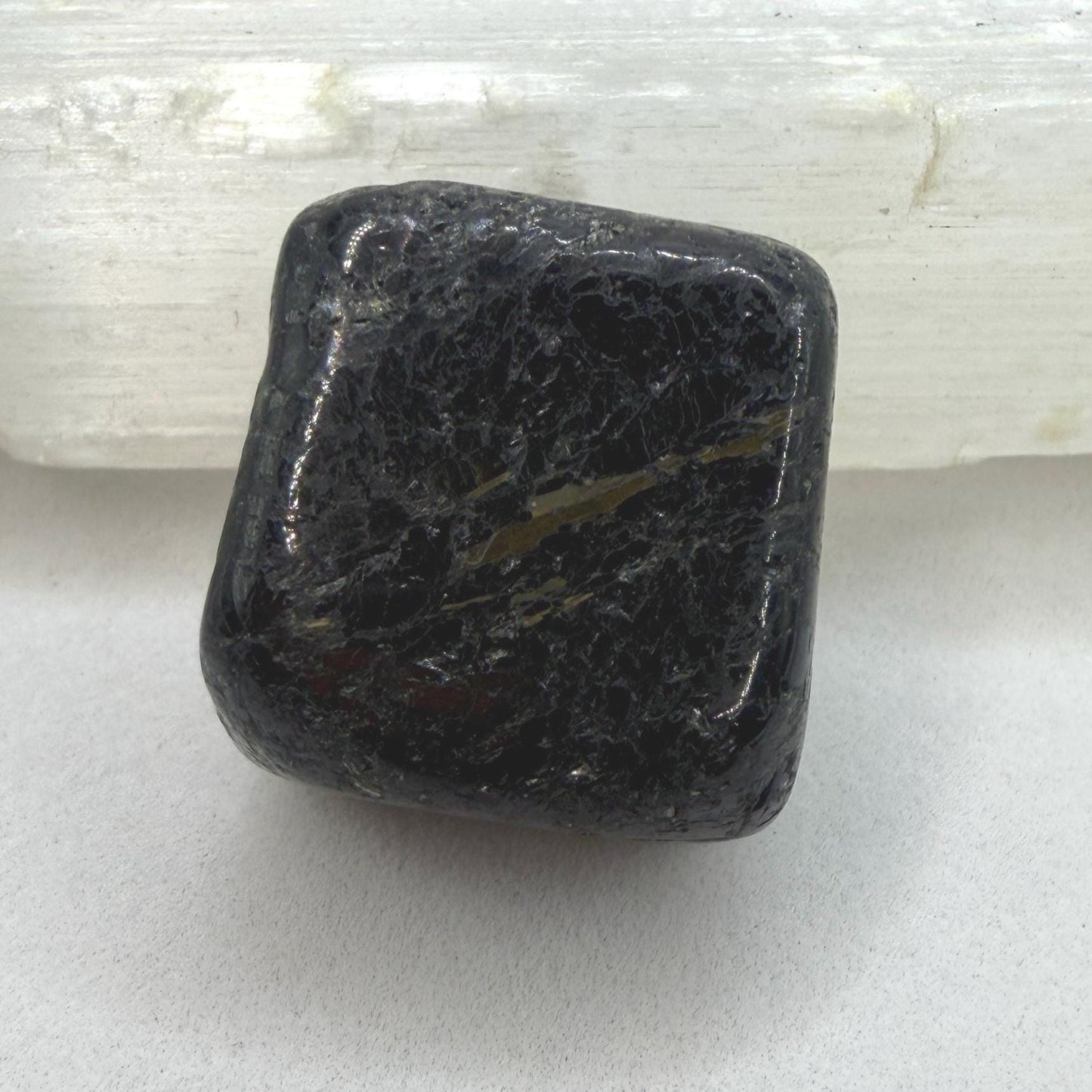 Nuummite Stone: Rare Greenland Gemstone Talisman, Ancient Transformation Crystal, 25.14 grams