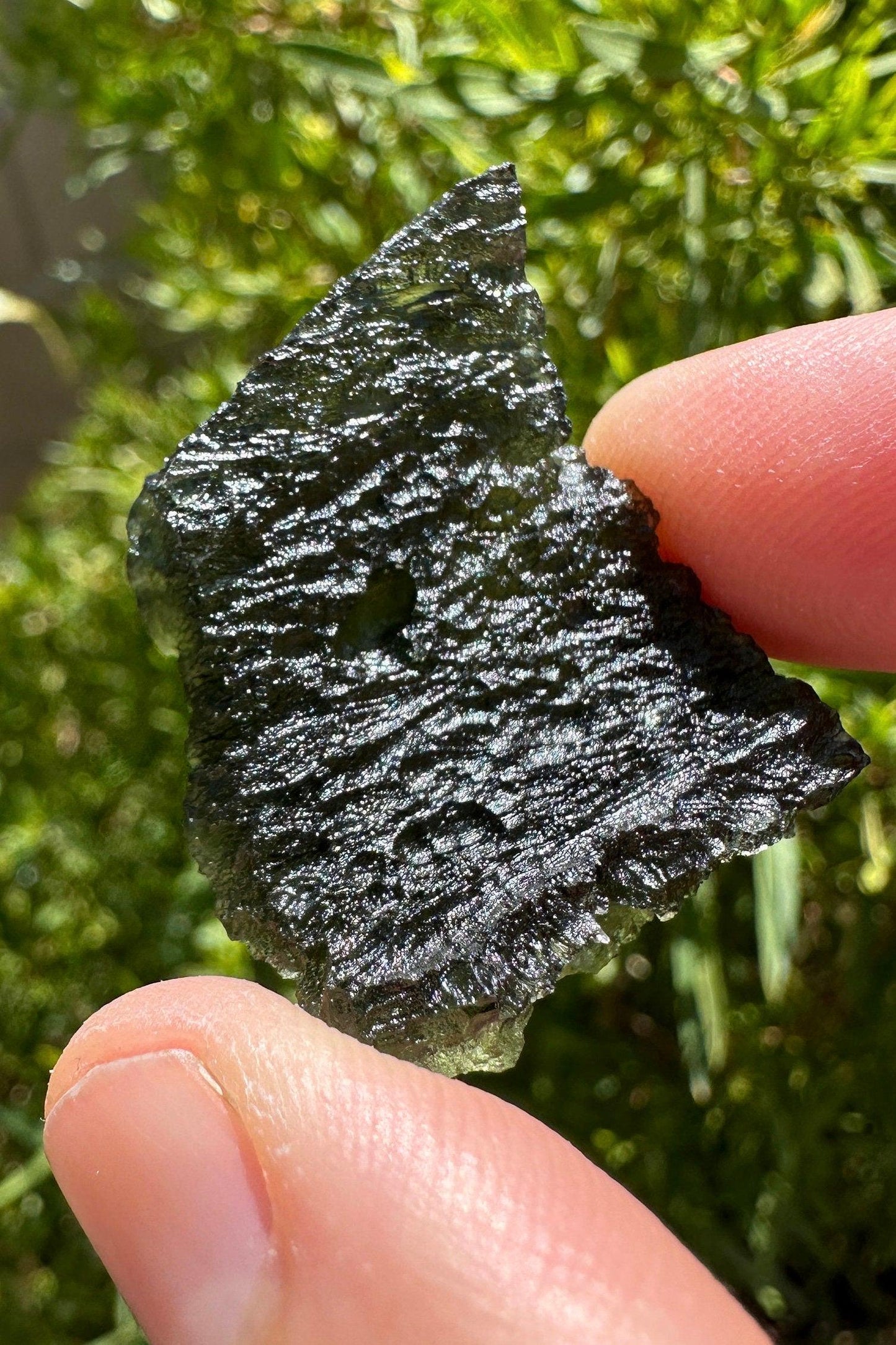Authentic Moldavite Tektite Specimen: Spiritual Talisman, 8.56 grams