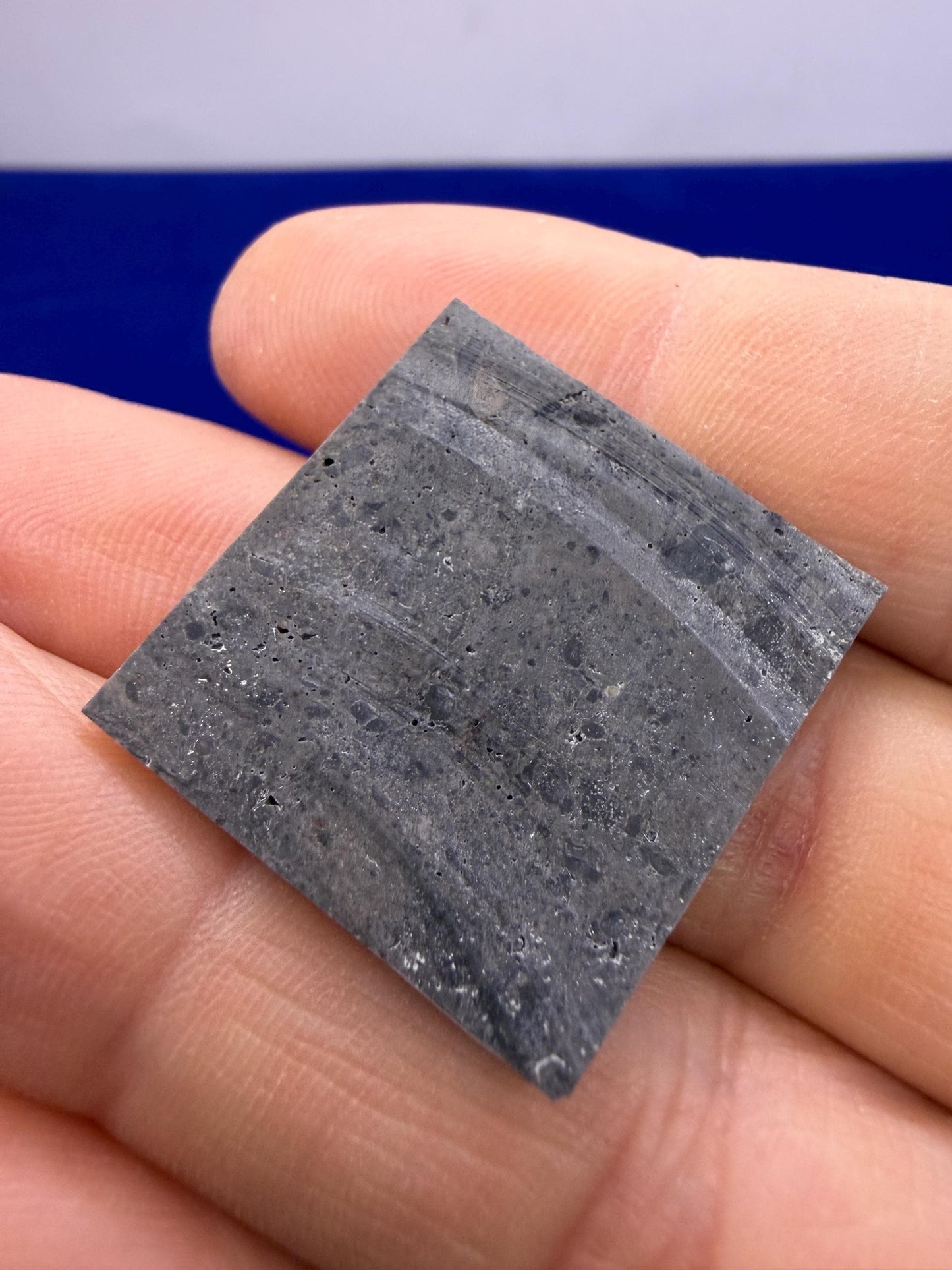 NWA 16315 Lunar Melt Breccia Meteorite Slice, Authentic Moon Rock, Mauritania, 3.01g
