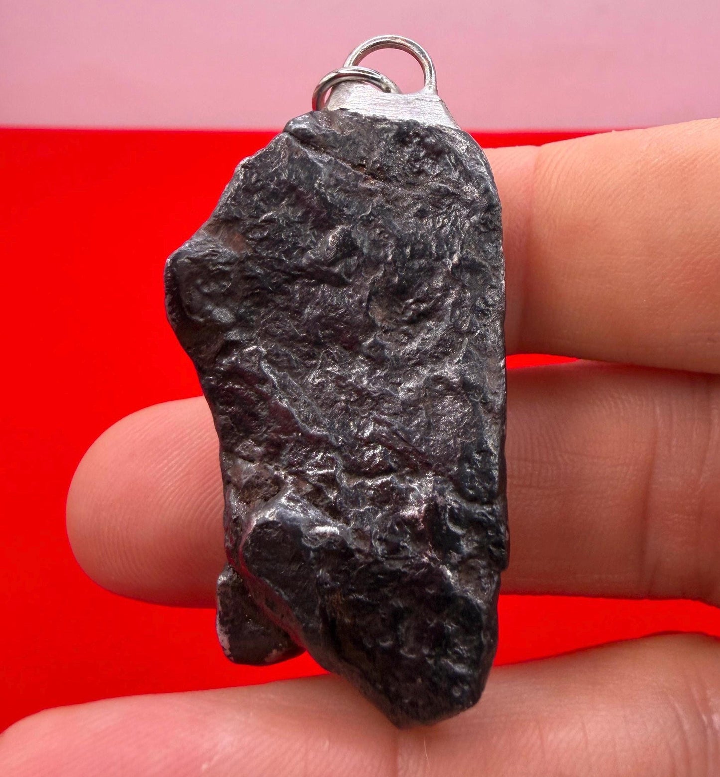 Aletai Meteorite Pendant: Celestial Space Jewelry, Space Gift, 41.32g