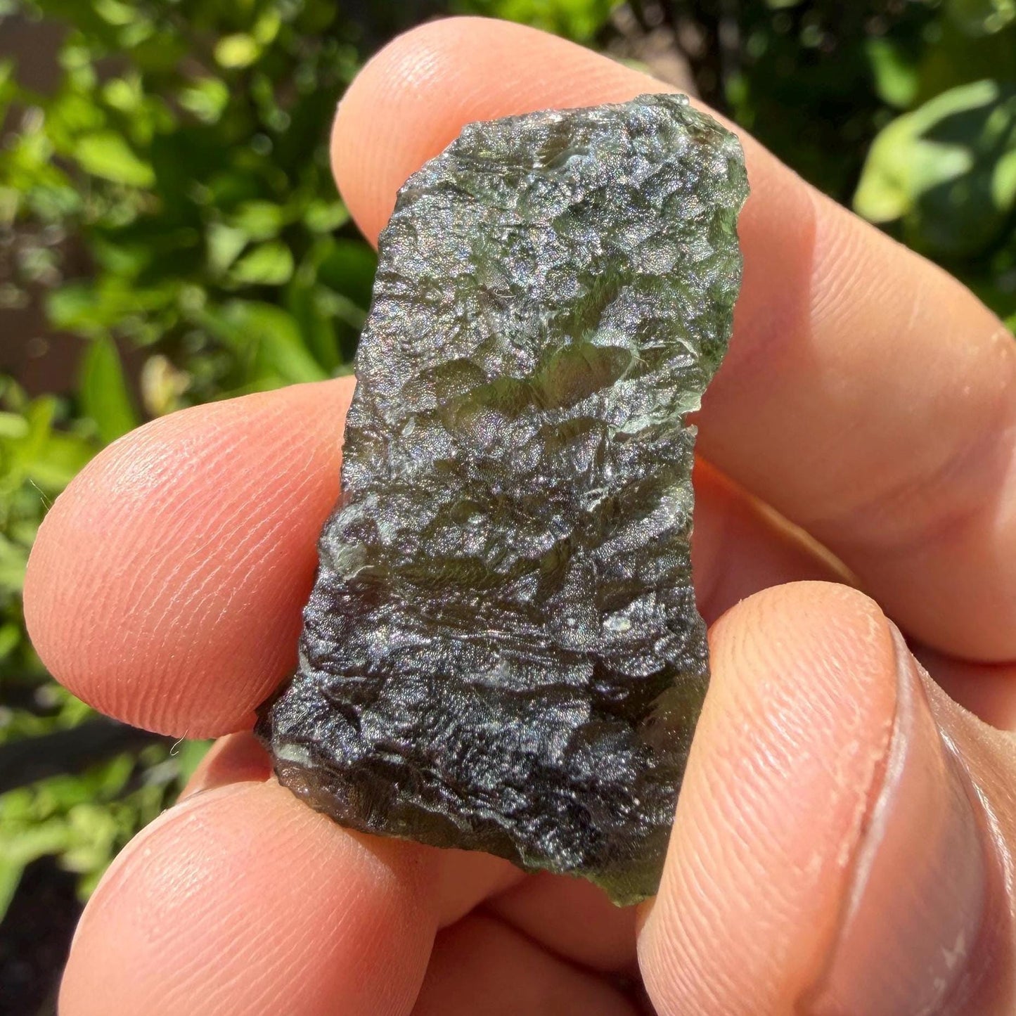 Authentic Moldavite Tektite Specimen, Reiki Healing Crystal, 7.04g/35.2ct