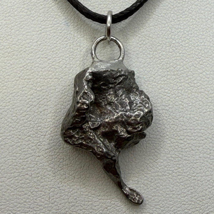 Gebel Kamil Iron Meteorite Pendant, 9.26 grams, Egypt, Authentic Meteorite
