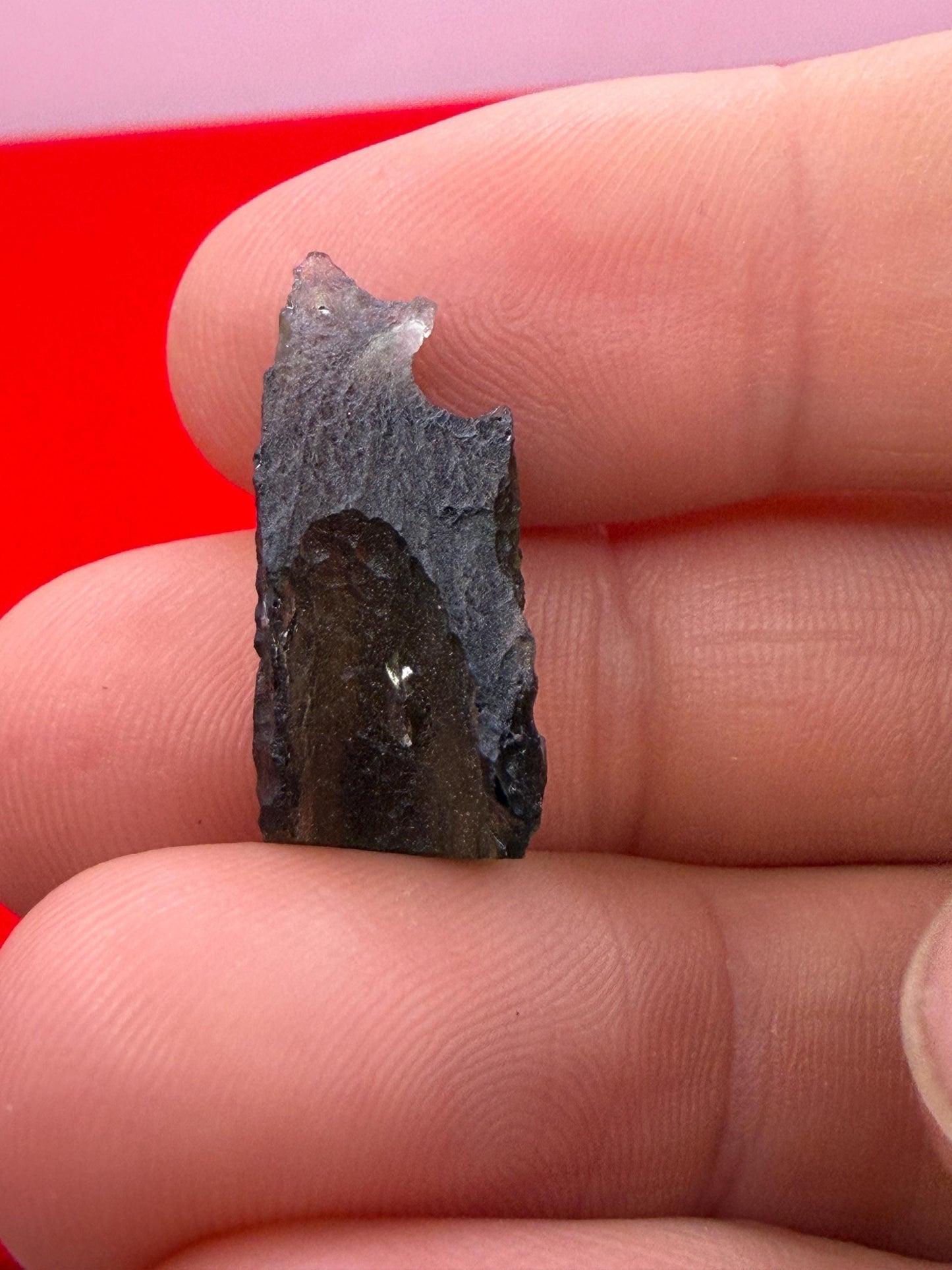 Authentic Moldavite Tektite Specimen: 2.17 grams, Reiki Talisman