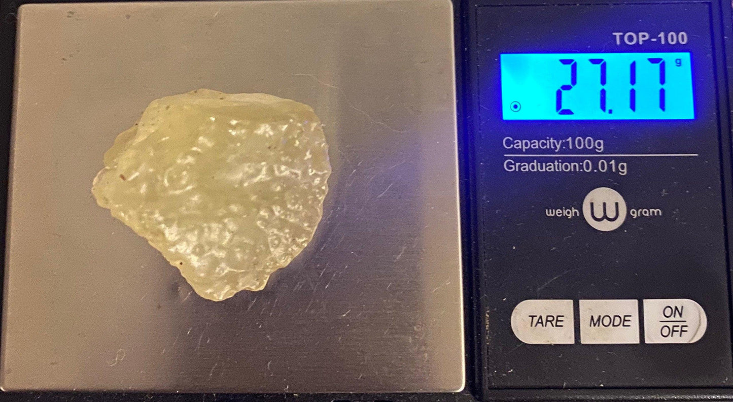 Libyan Desert Glass: Golden Tektite Talisman (27.17 grams)