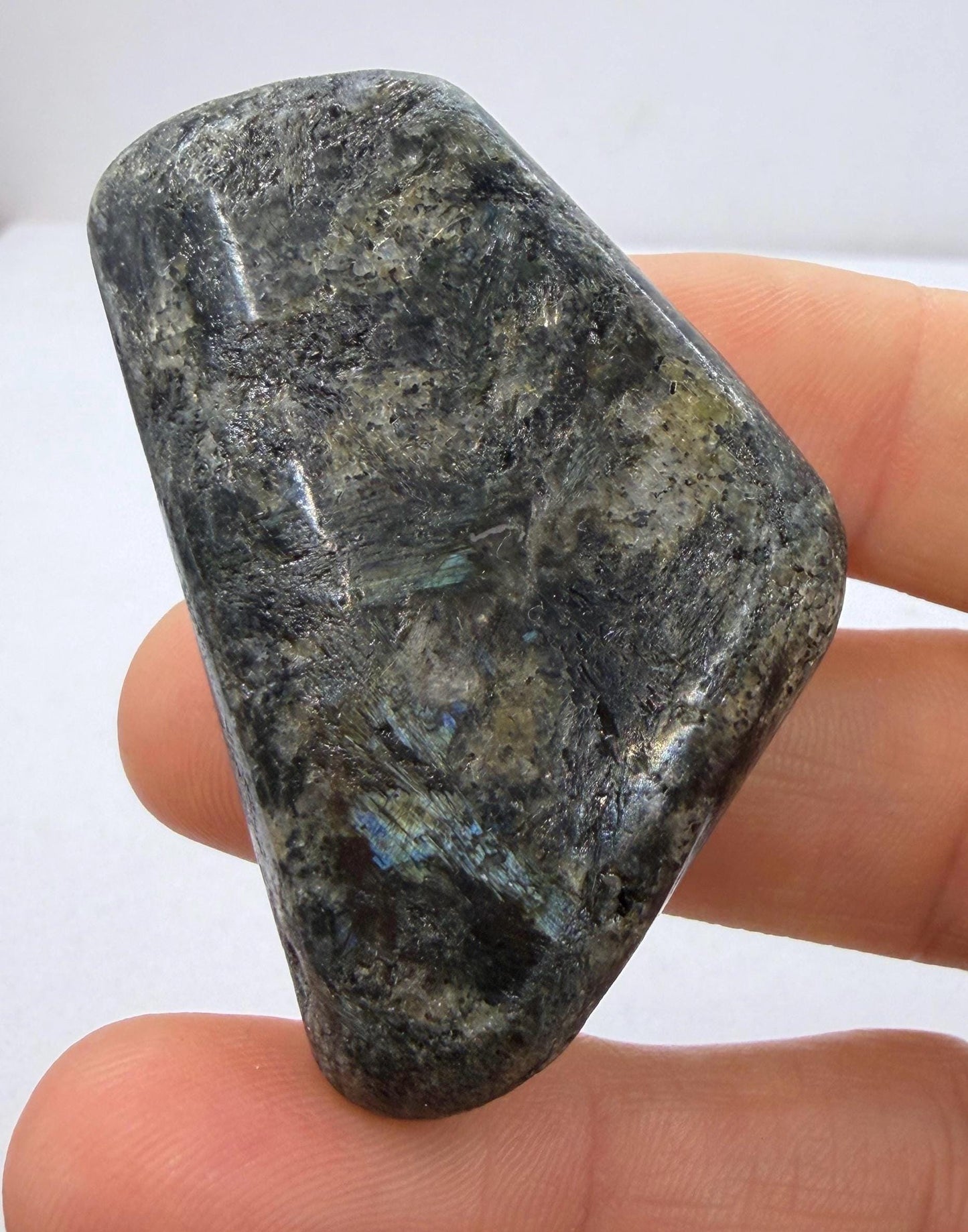 Rare Nuummite Crystal Finland, Genuine Sorcerer’s Stone, Iridescent Stone, 36.75g