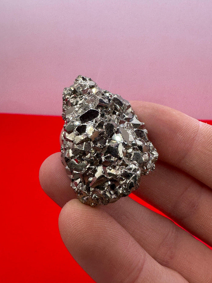 Arizona Pyrite Specimen: Raw Fools Gold, Balance Stone, 50.22 Grams