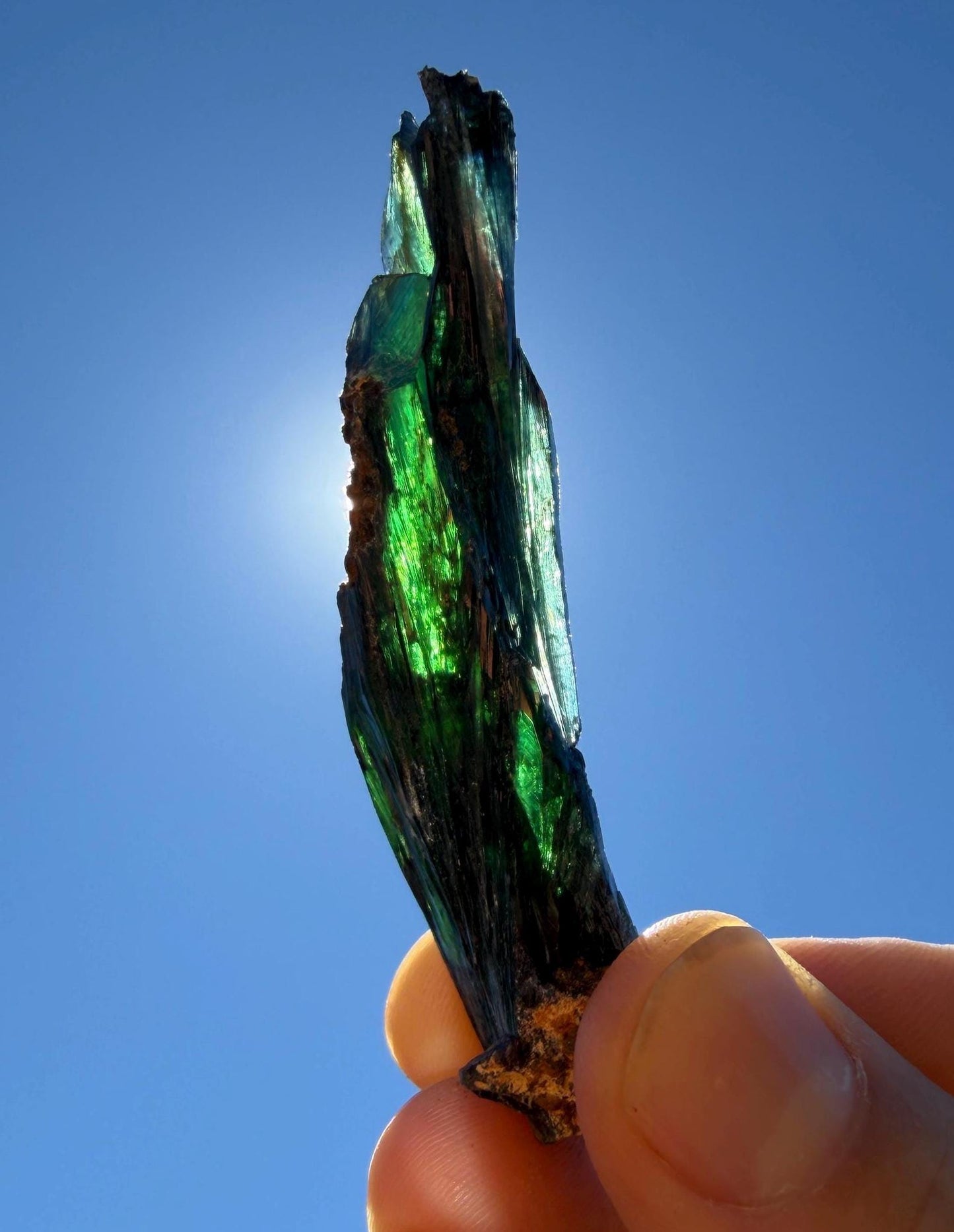 Rare Brazilian Vivianite Crystal: Reiki Energy Stone, Collector's Gem, 20.52/102.6ct